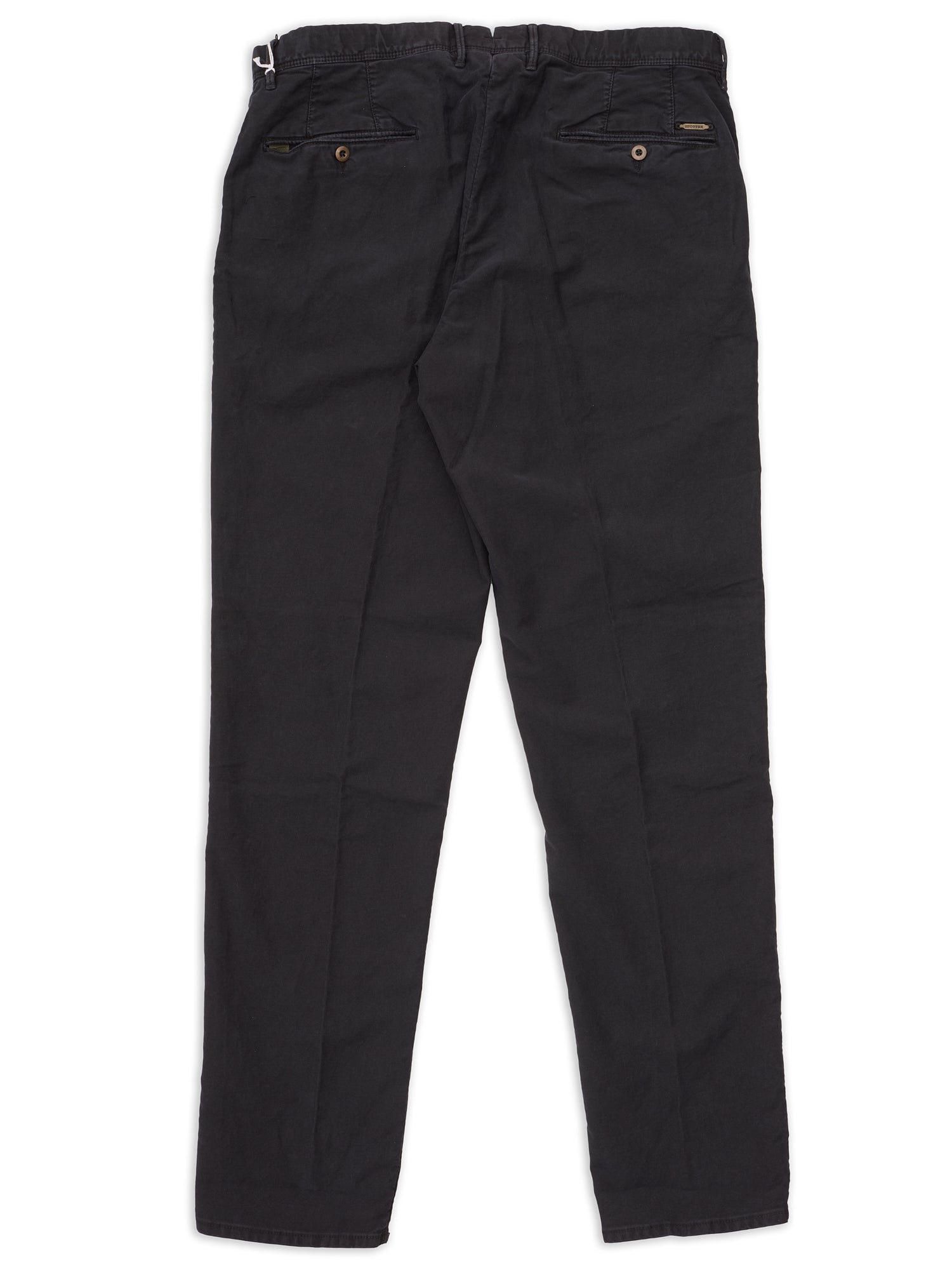 INCOTEX "Slacks" Black Twill Cotton Regular Fit Chino Pants NEW Size 38