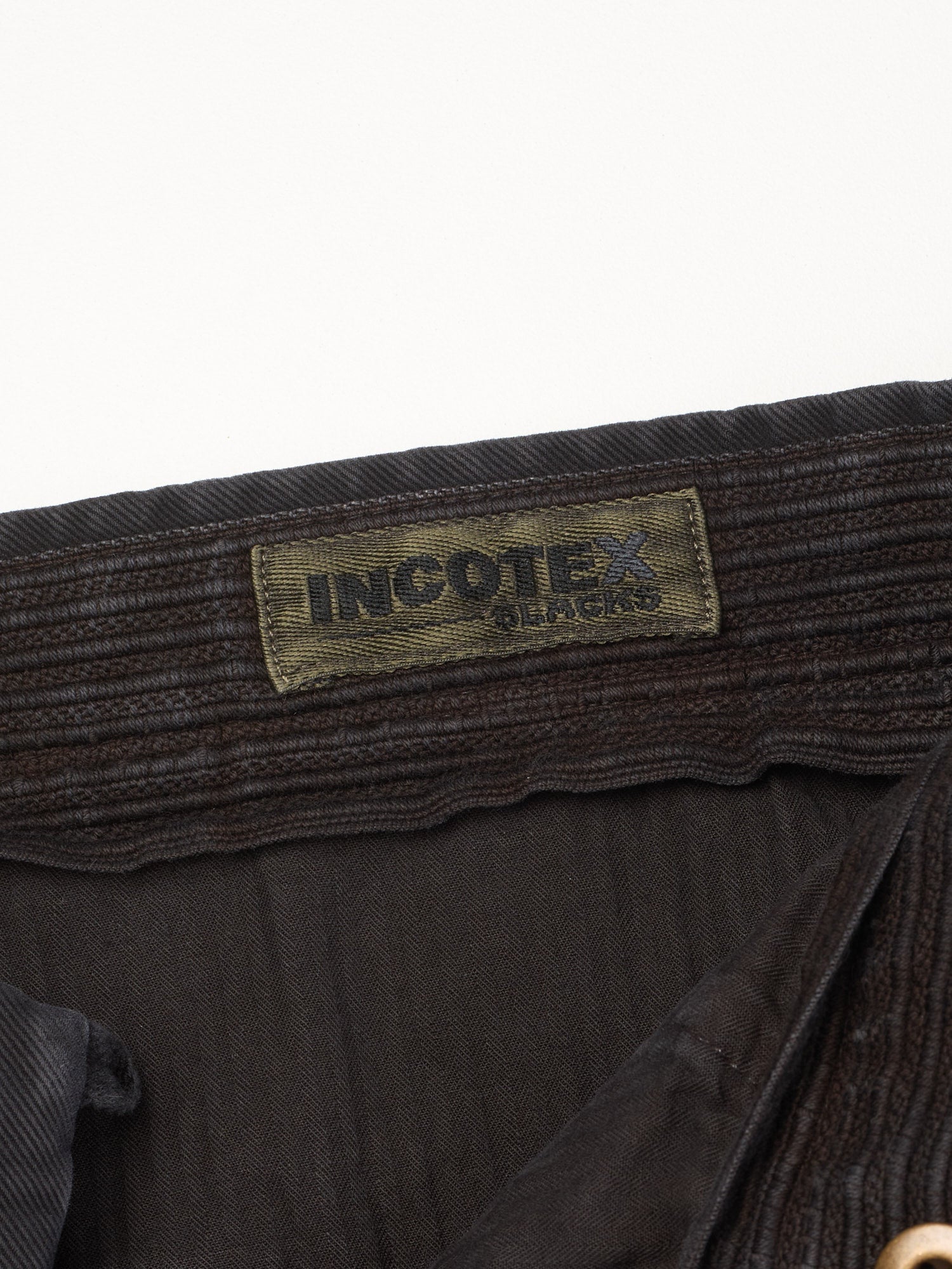 INCOTEX "Slacks" Black Twill Cotton Regular Fit Chino Pants NEW Size 38