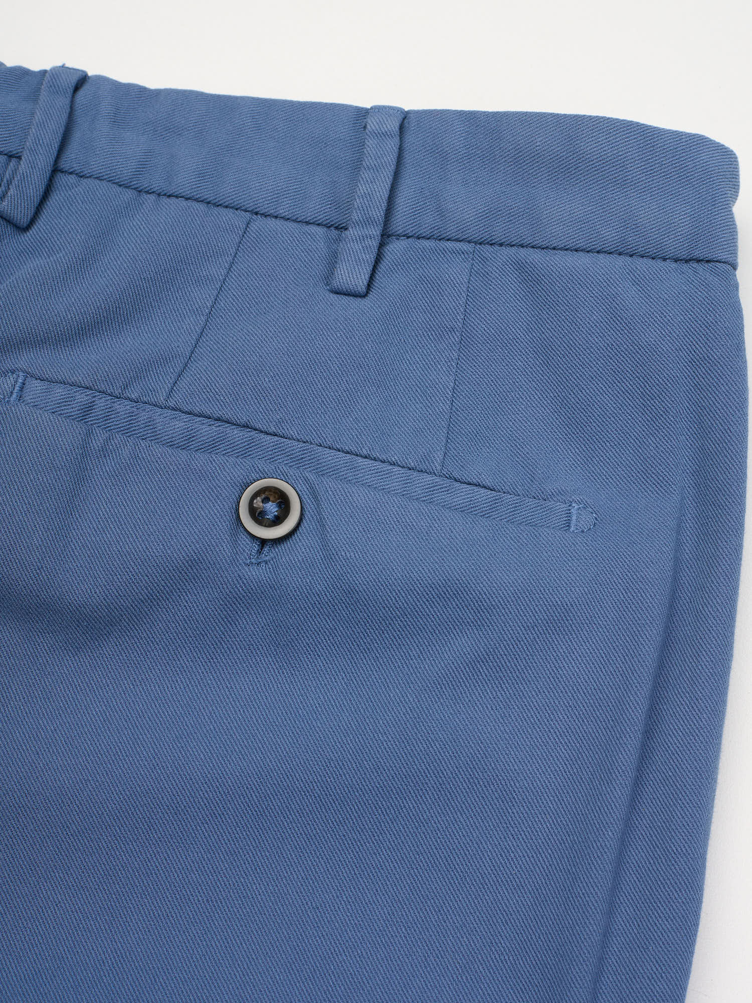 INCOTEX "Slacks" Blue Cotton-Linen Tapered Fit Pleated Chino Pants NEW