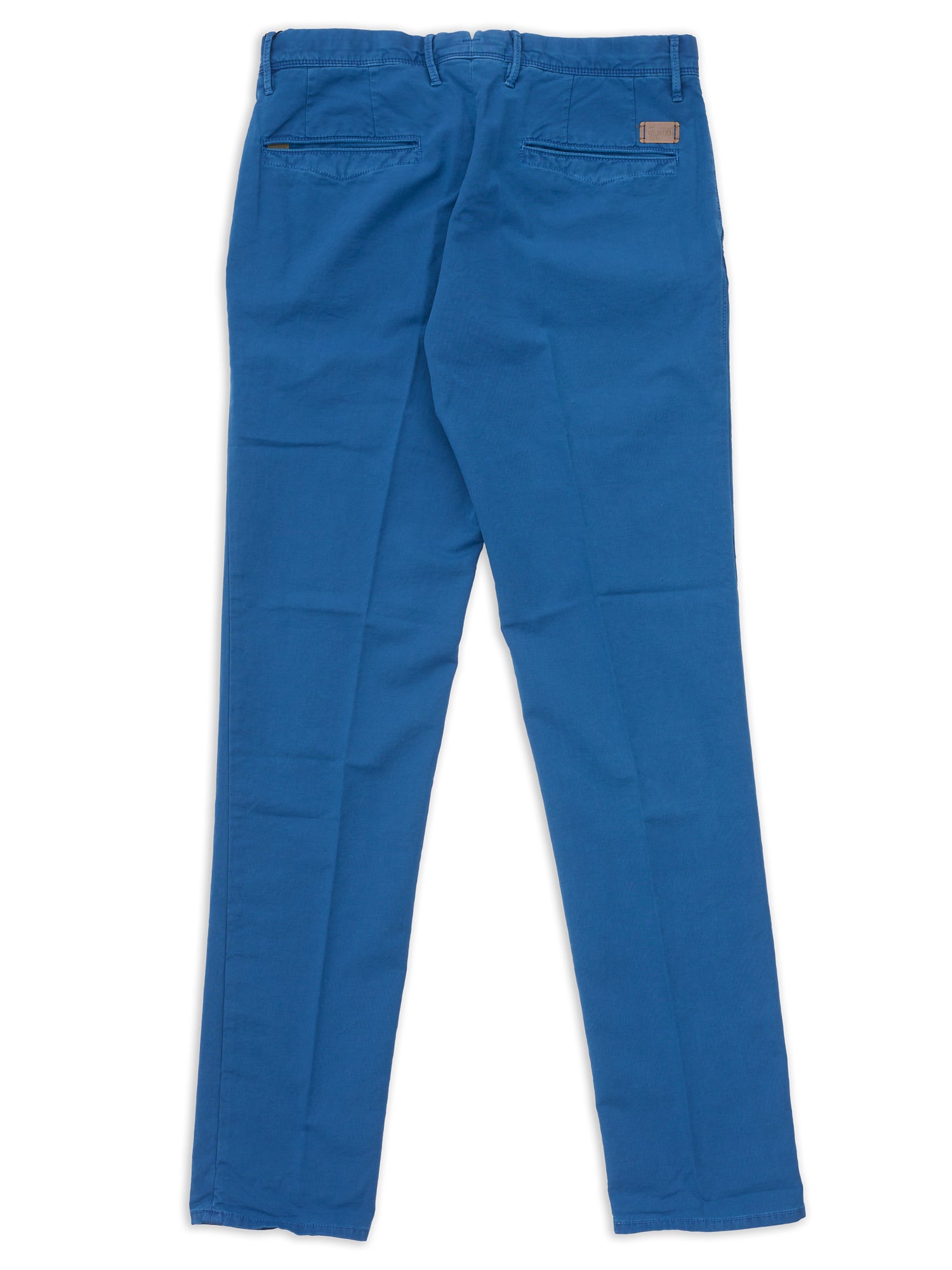 INCOTEX "Slacks" Blue Cotton Slim Fit Chino Pants NEW Size 32