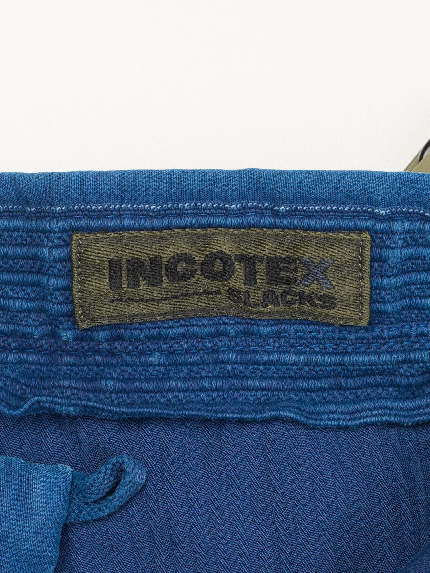 INCOTEX "Slacks" Blue Cotton Slim Fit Chino Pants NEW Size 32