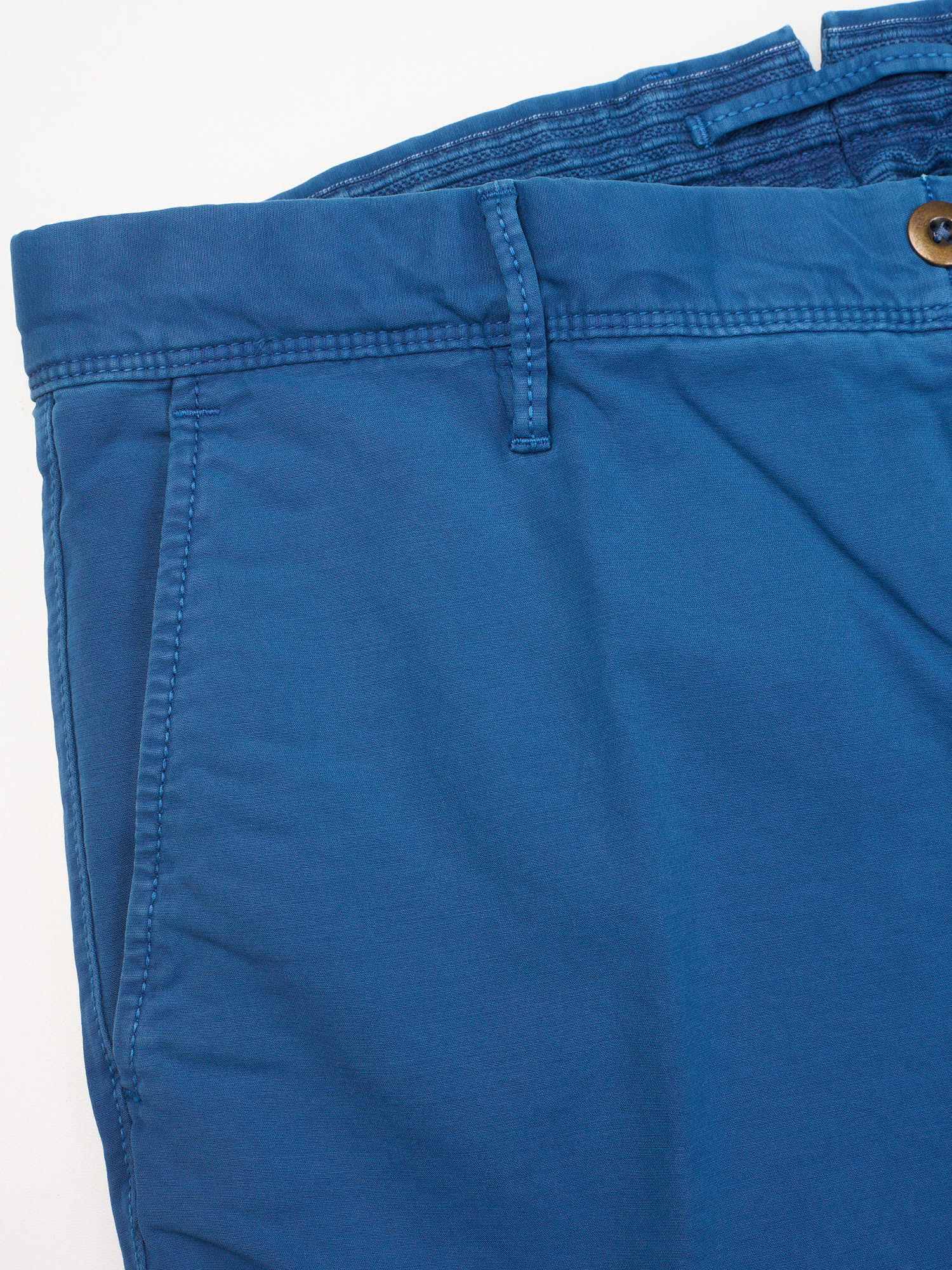 INCOTEX "Slacks" Blue Cotton Slim Fit Chino Pants NEW Size 32