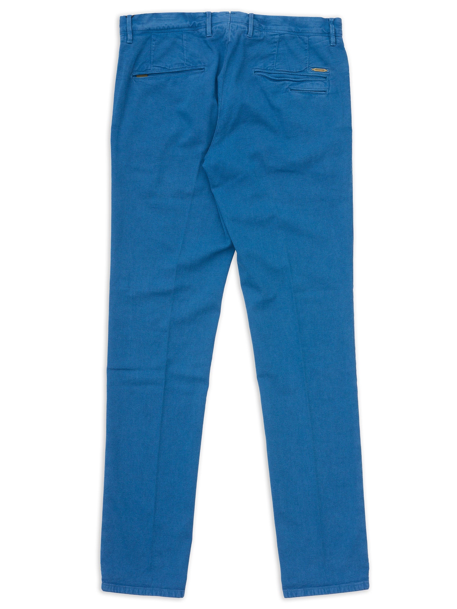 INCOTEX "Slacks" Blue Micro Pattern Cotton Tight Fit Chino Pants NEW Size 32