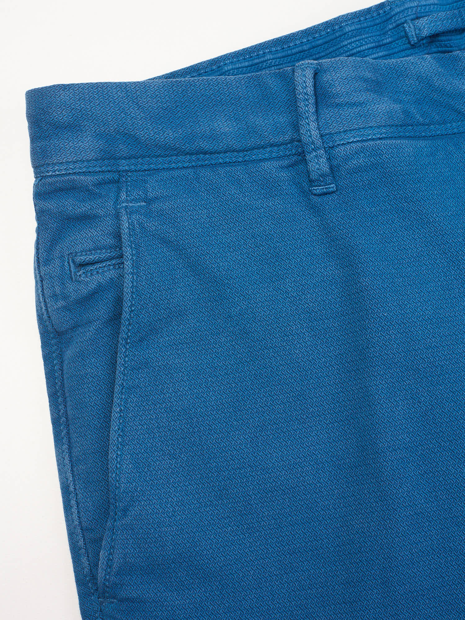 INCOTEX "Slacks" Blue Micro Pattern Cotton Tight Fit Chino Pants NEW Size 32