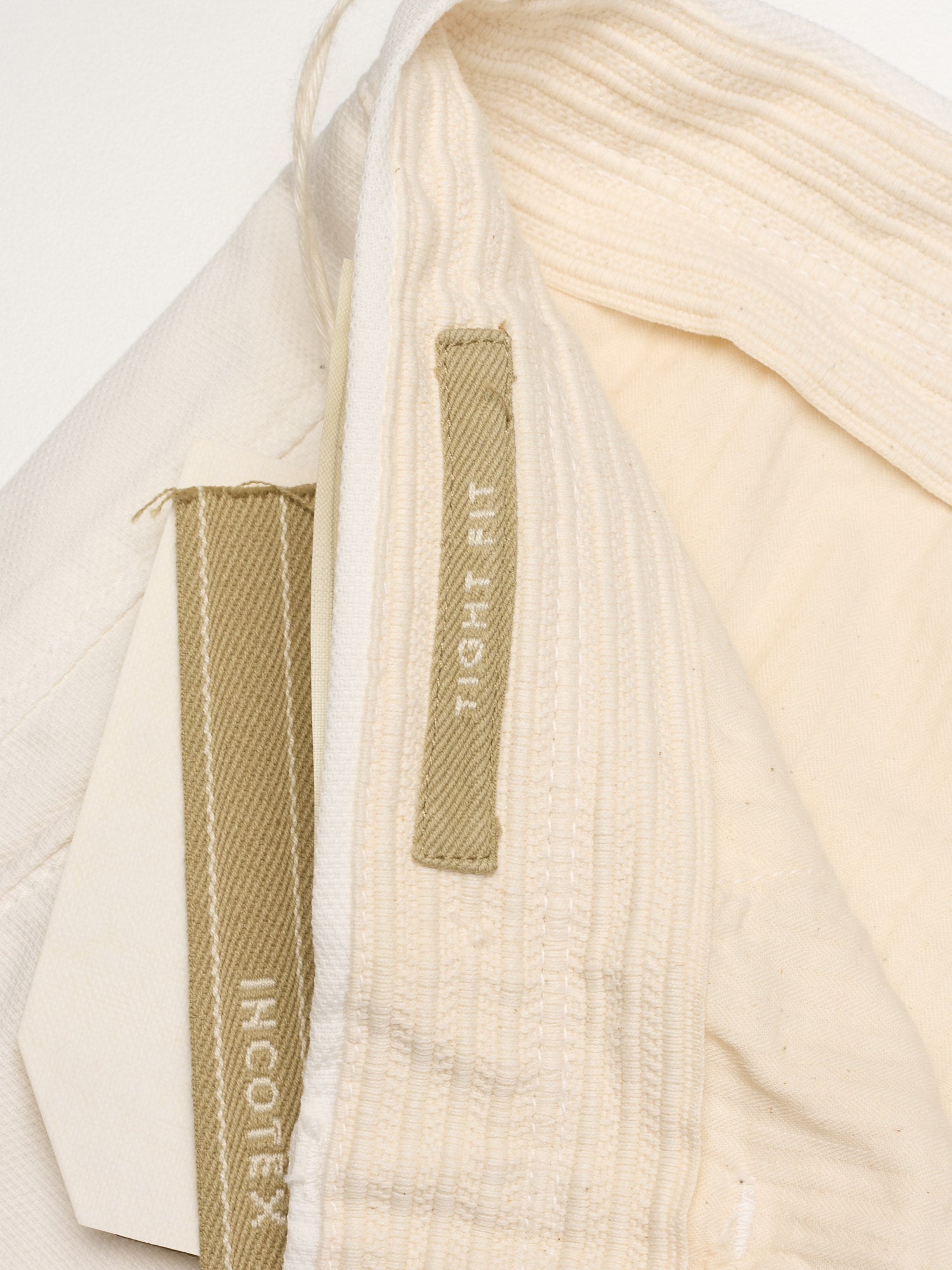 INCOTEX "Slacks" Cream Cotton Tight Fit Chino Pants Jeans NEW