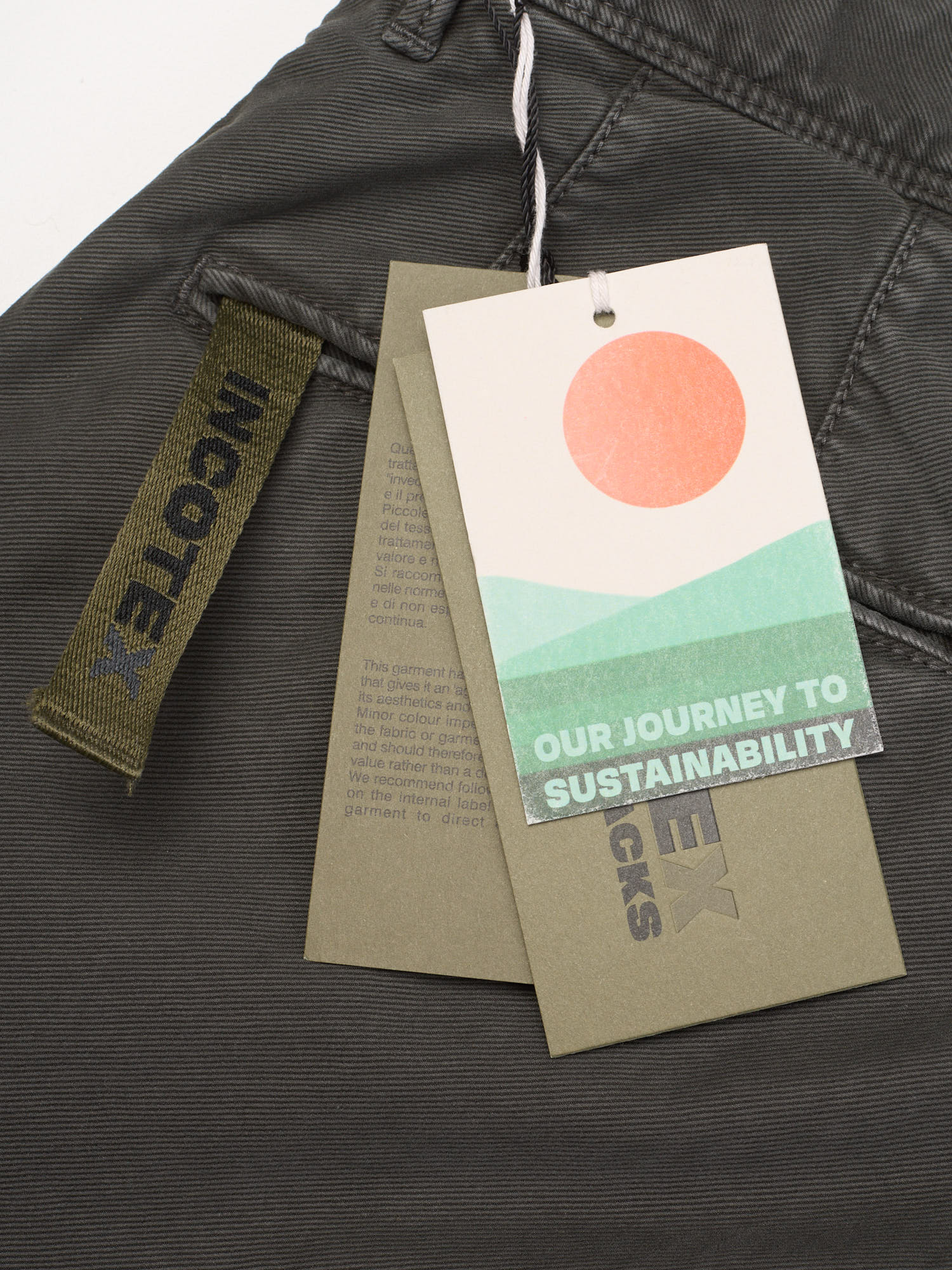 INCOTEX "Slacks" Dark Gray Twill Cotton Regular Fit Chino Pants NEW