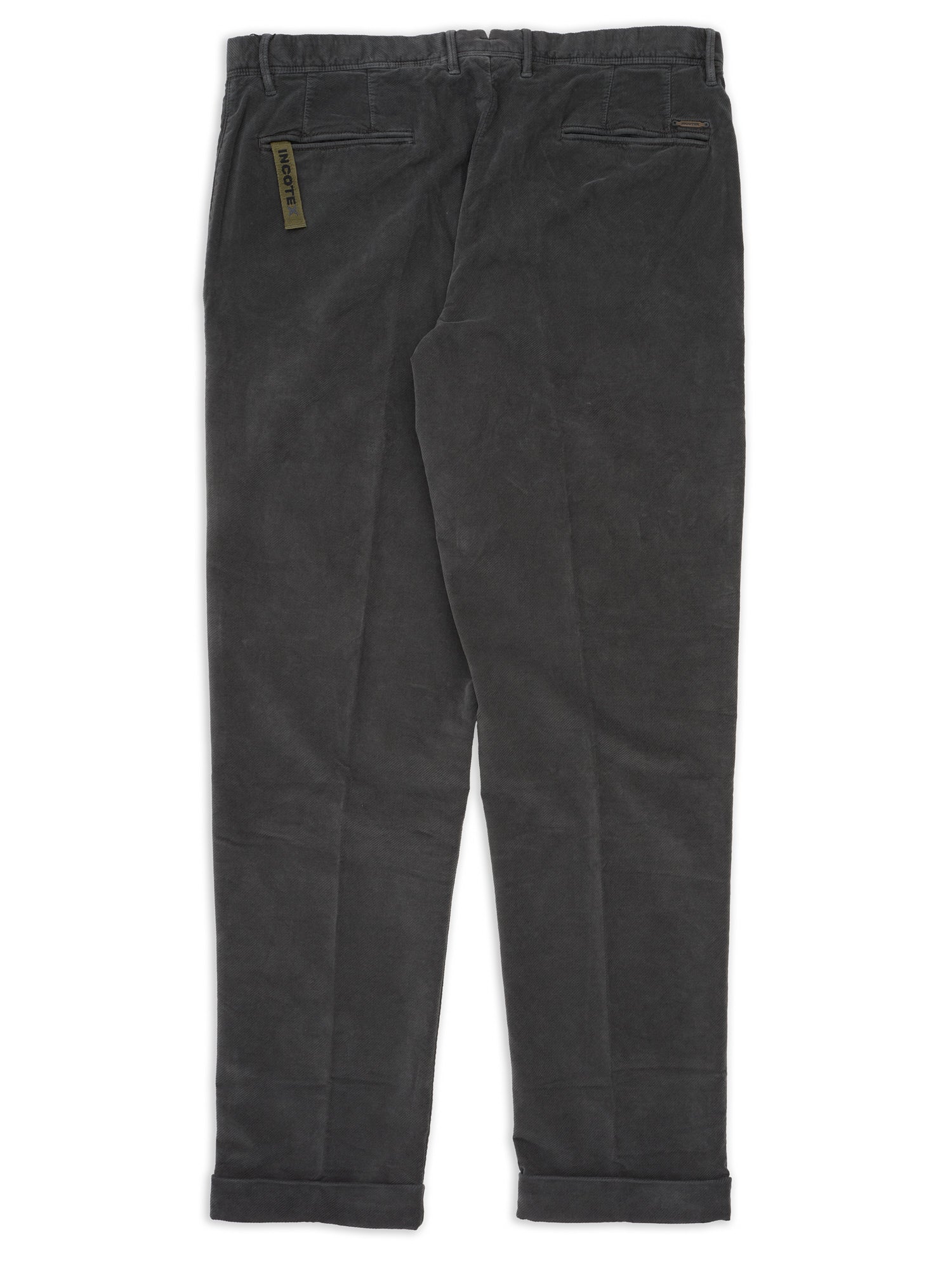 INCOTEX "Slacks" Gray Cotton Regular Fit Chino Pants NEW Size 38