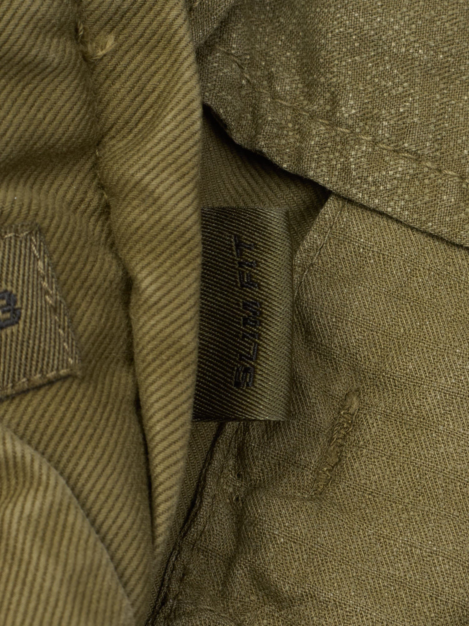 INCOTEX "Slacks" Military Green Khakie Cotton Slim Fit Chino Pants NEW