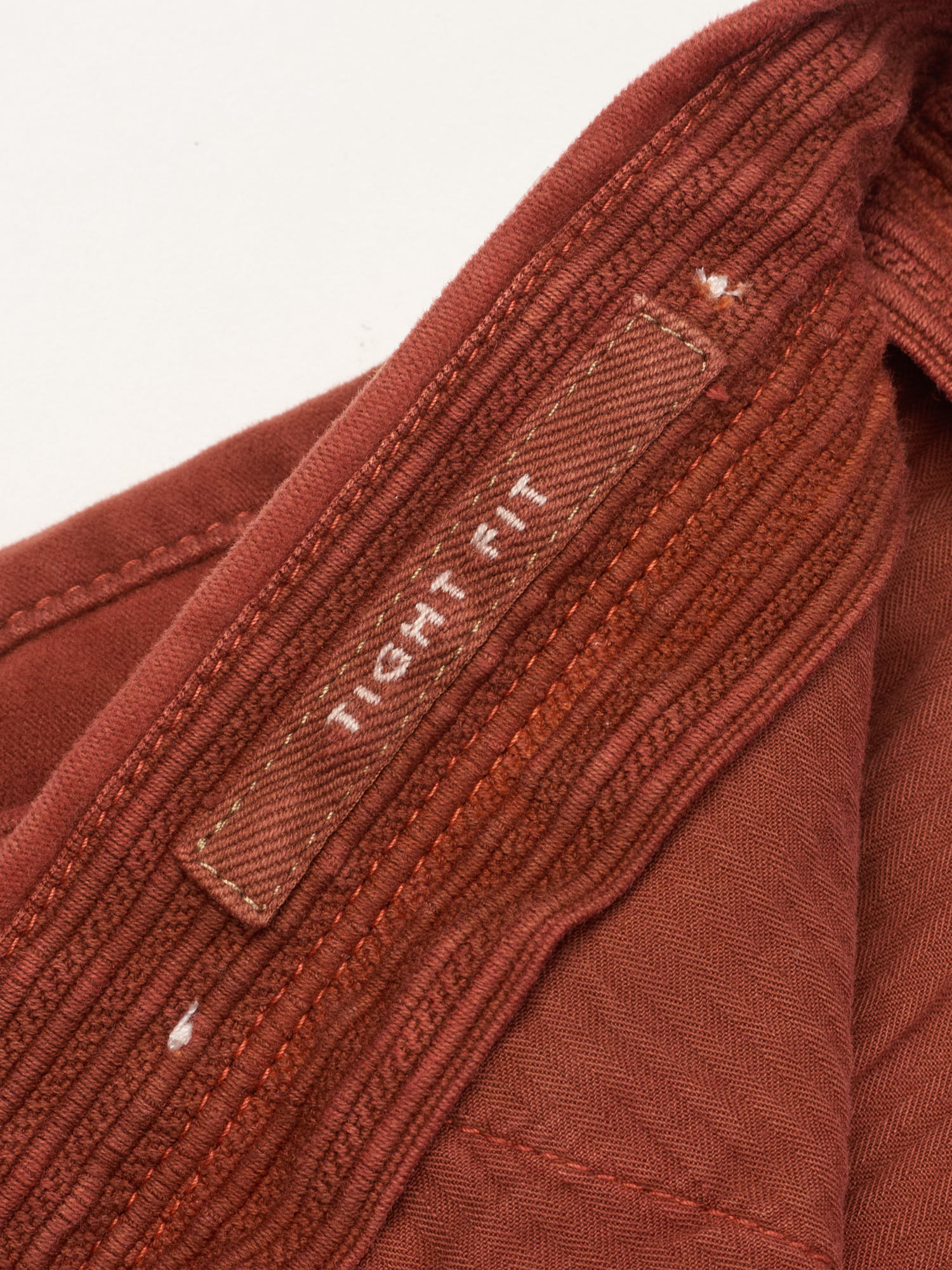 INCOTEX "Slacks" Moleskin Terracotta Cotton Tight Fit Chino Pants NEW Size 34