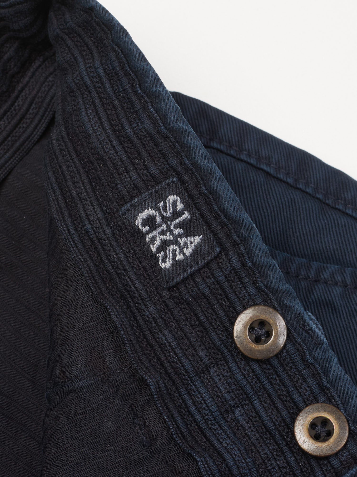 INCOTEX "Slacks" Navy Blue Twill Cotton Slim Fit Chino Pants NEW