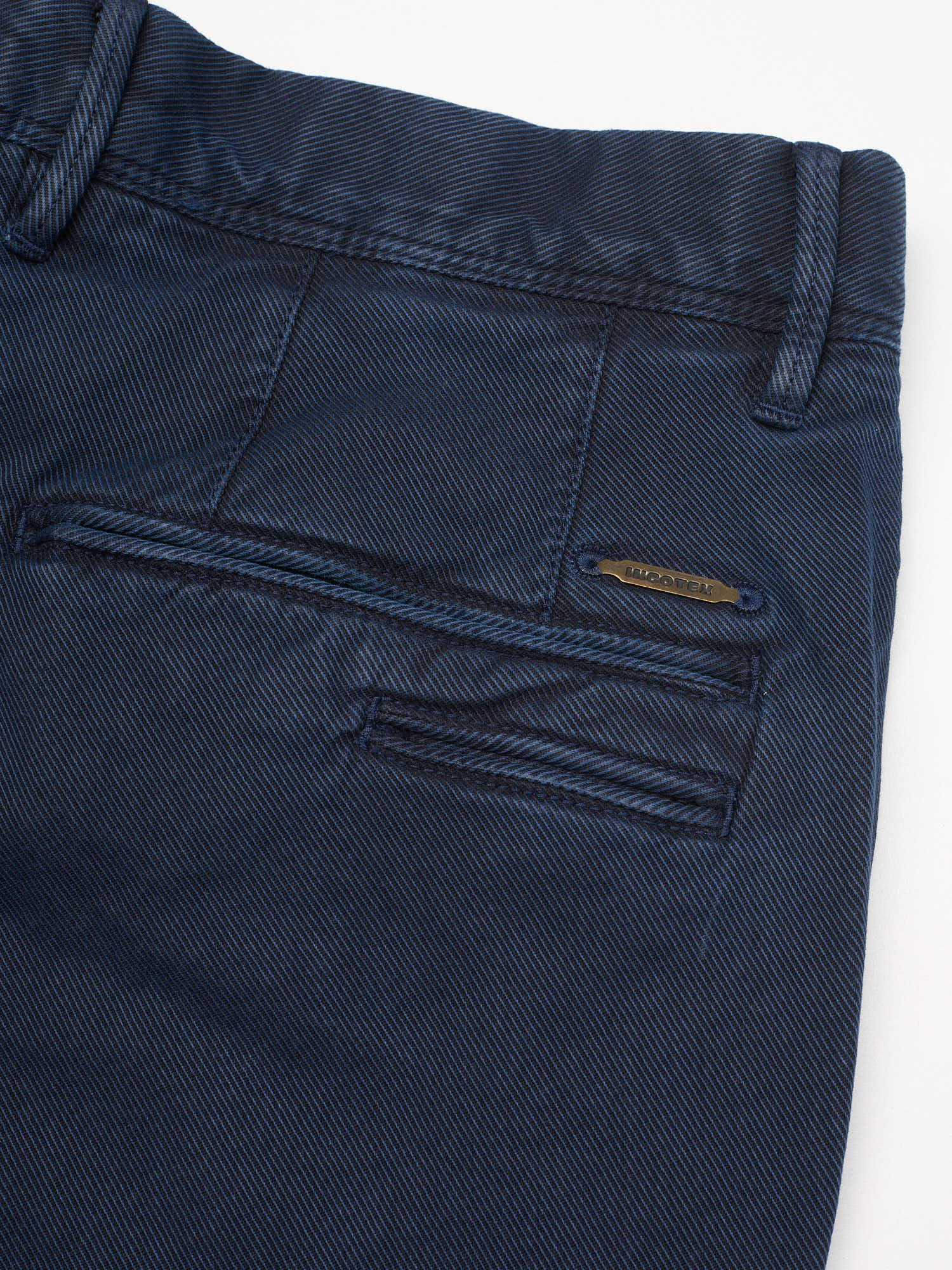 INCOTEX "Slacks" Navy Twill Cotton Tight Fit Chino Pants NEW Size 33