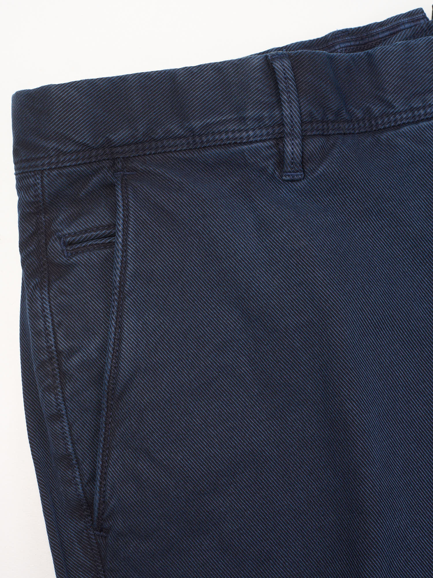 INCOTEX "Slacks" Navy Twill Cotton Tight Fit Chino Pants NEW Size 33
