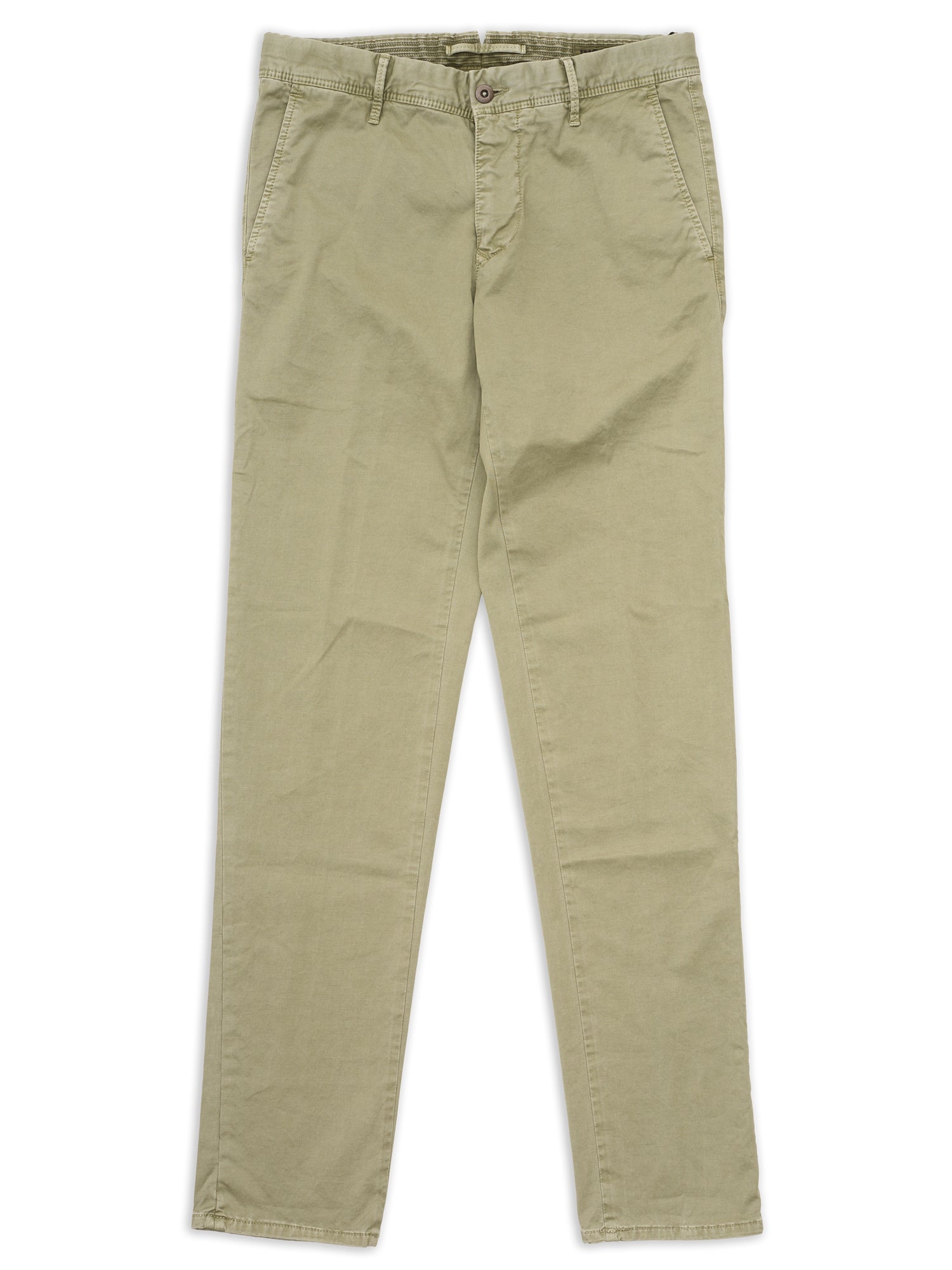 INCOTEX "Slacks" Olive Cotton Slim Fit Chino Pants NEW Size 30