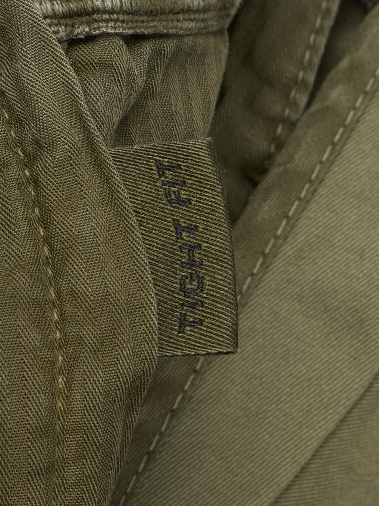 INCOTEX ”Slacks” Military Green Cotton Tight Fit Chino Pants NEW