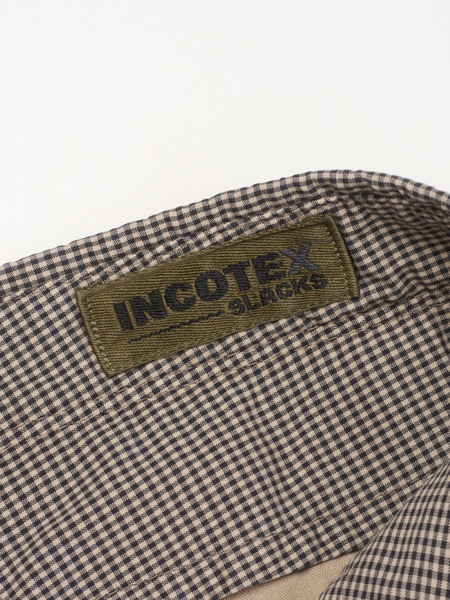 INCOTEX "Slacks" Slowear Mini Check Gray Cotton Slim Fit Chino Pants NEW