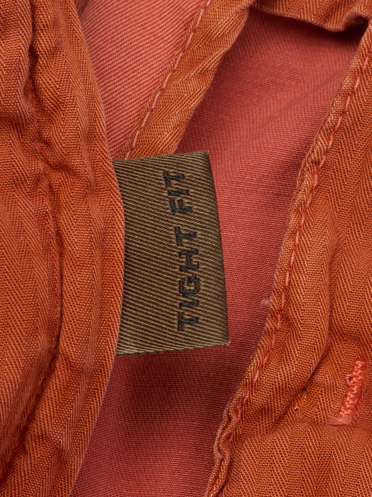 INCOTEX "Slacks" Terracotta Cotton Tight Fit Chino Pants NEW