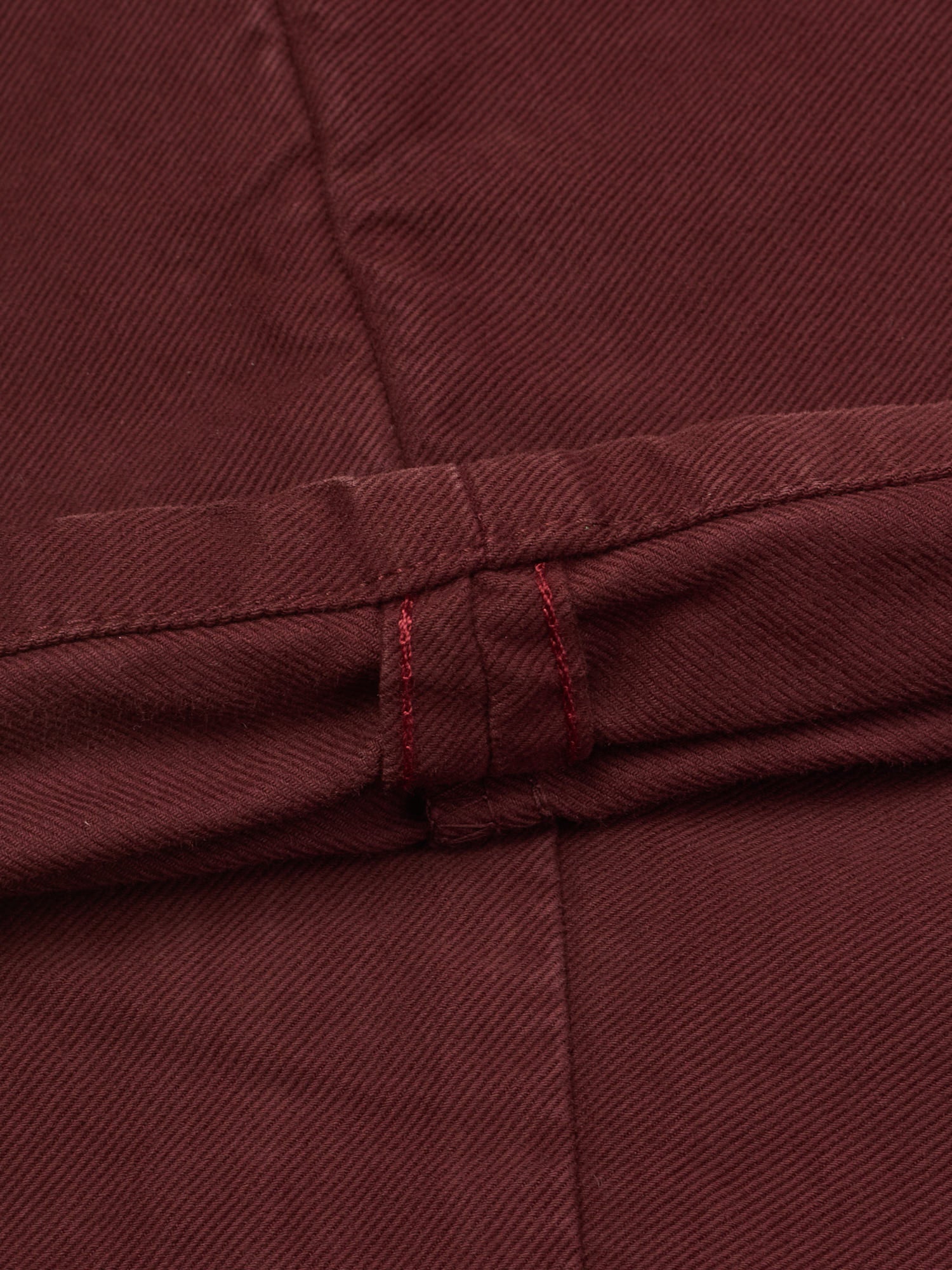 INCOTEX "Slacks" Tricochino Burgundy Cotton Regular Fit Chino Pants NEW Size 33