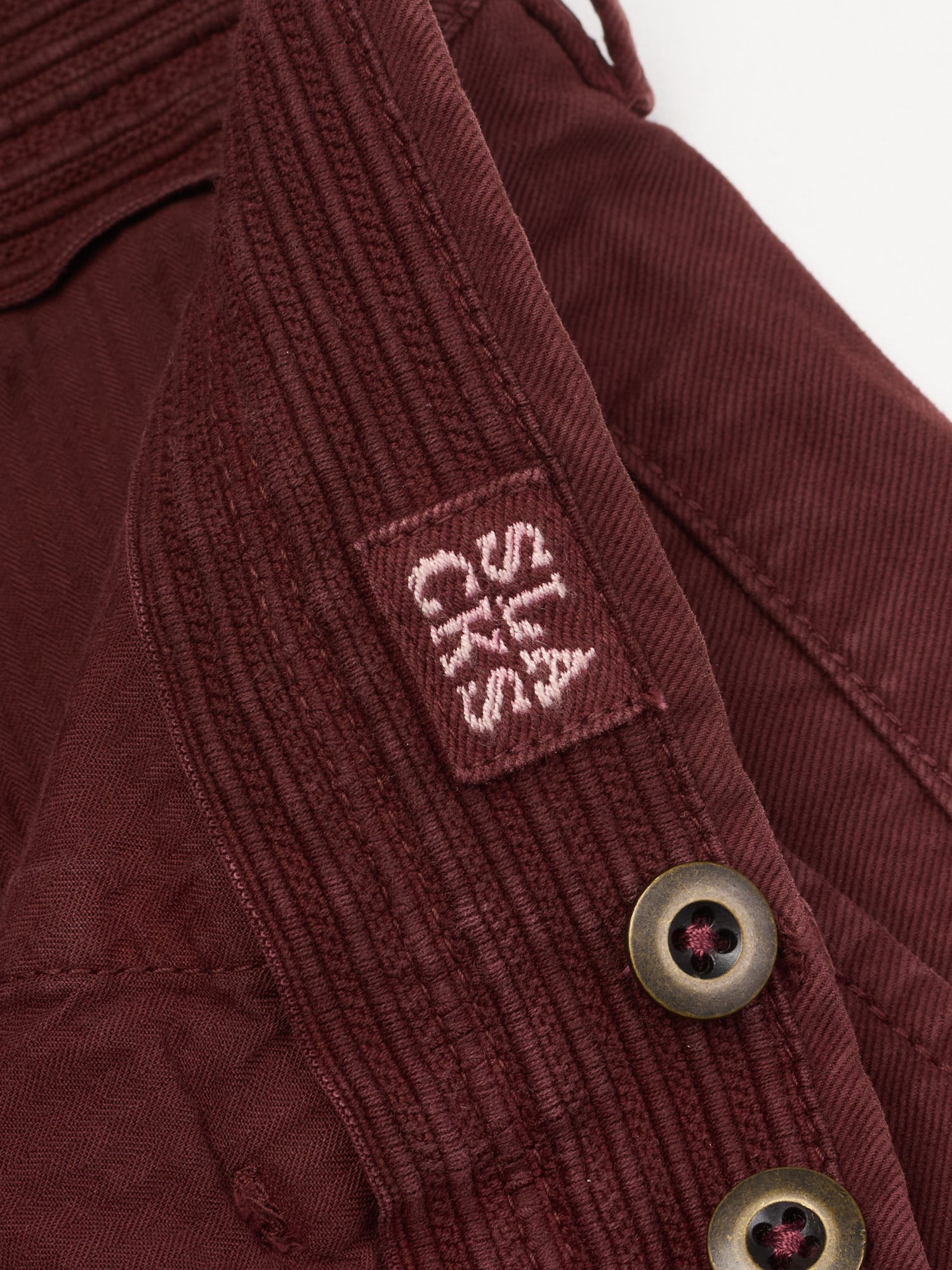 INCOTEX "Slacks" Tricochino Burgundy Cotton Regular Fit Chino Pants NEW Size 33