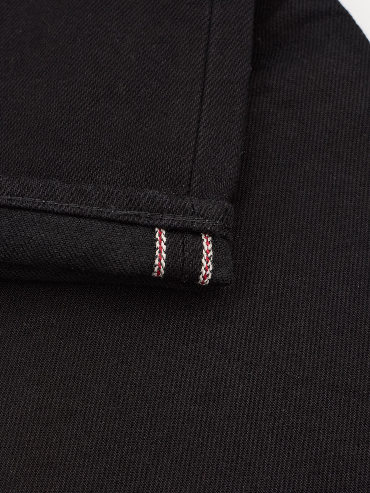 RARE IRON HEART 634 21oz Selvedge Denim Straight Cut Jeans - Superblack