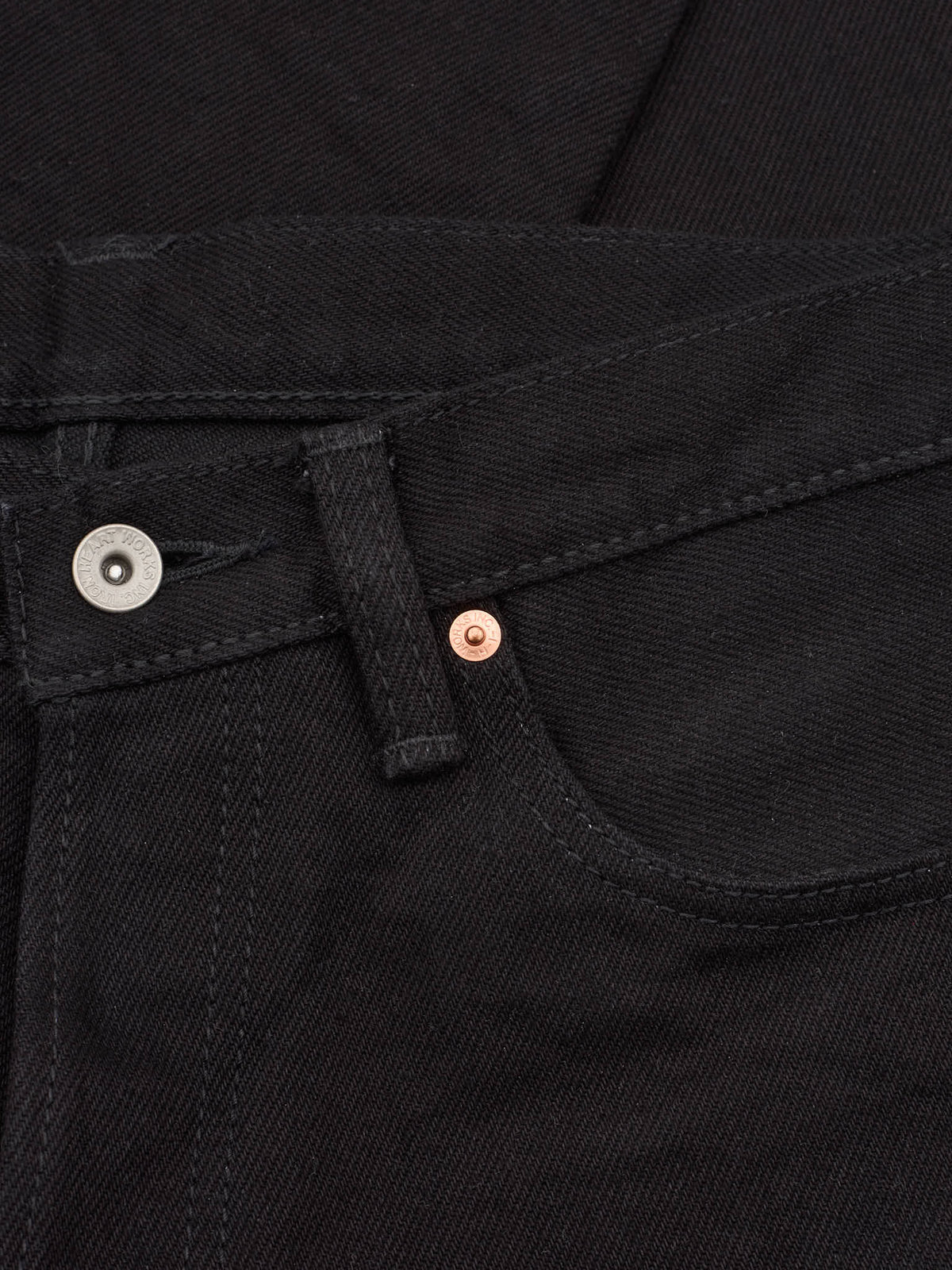 RARE IRON HEART 634 21oz Selvedge Denim Straight Cut Jeans - Superblack