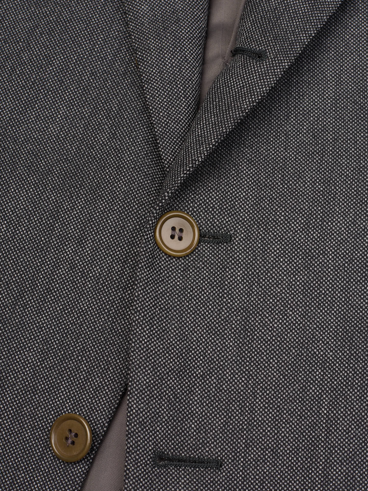 ISAIA For Sir Wilson Dark Gray Birdseye Wool Business Suit