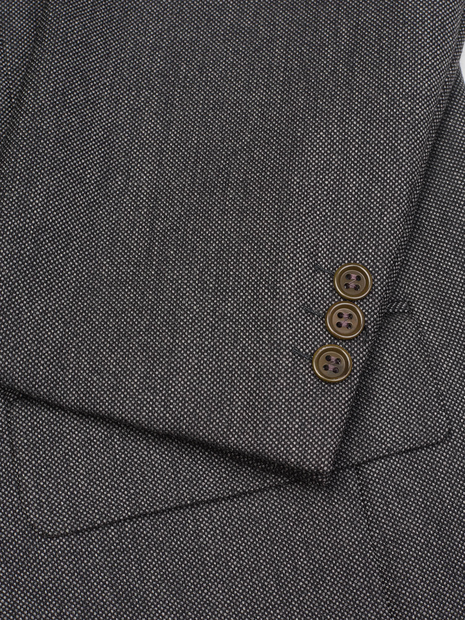 ISAIA For Sir Wilson Dark Gray Birdseye Wool Business Suit