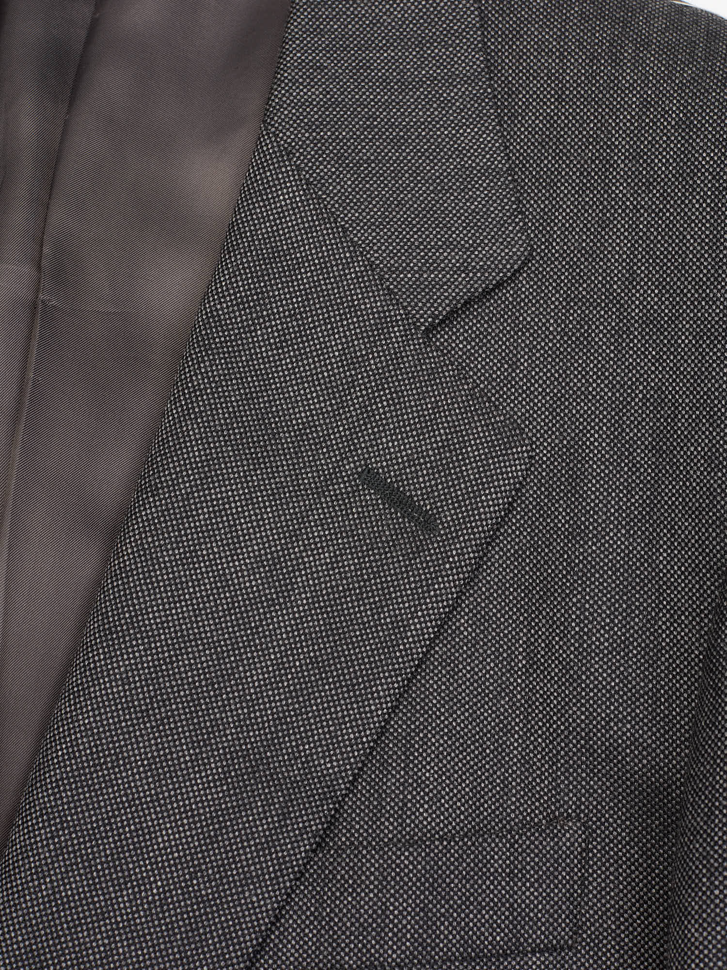 ISAIA For Sir Wilson Dark Gray Birdseye Wool Business Suit