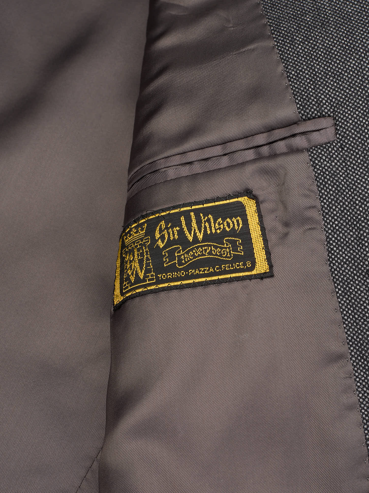 ISAIA For Sir Wilson Dark Gray Birdseye Wool Business Suit