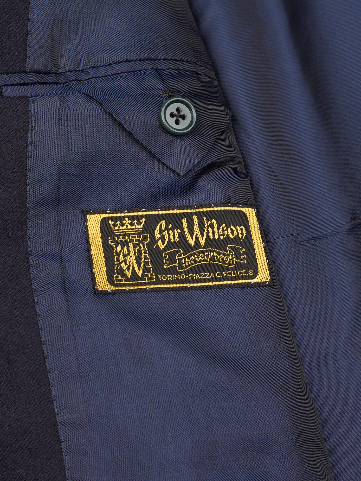 ISAIA For SIR WILSON Navy Blue Wool Business Suit