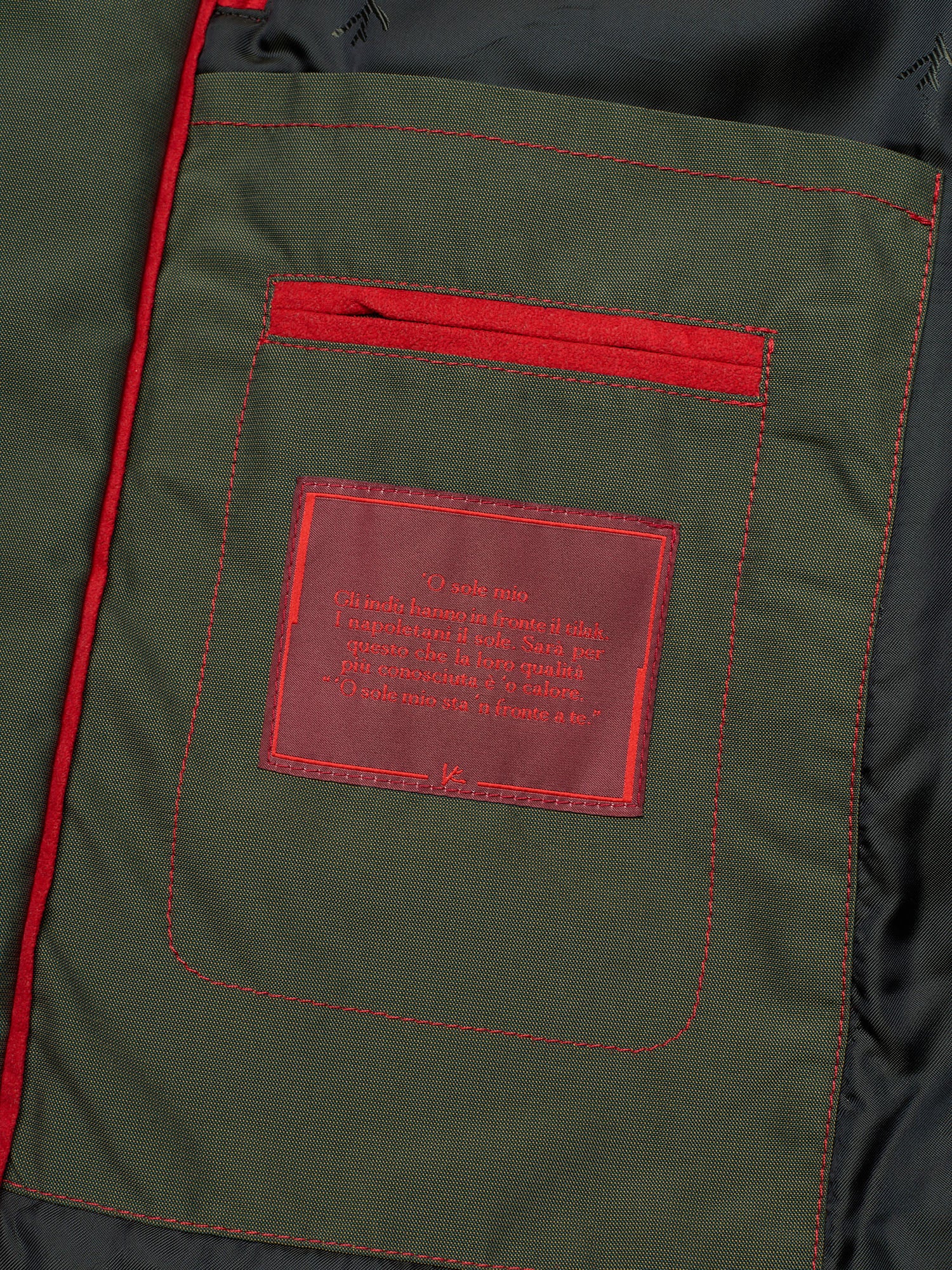 ISAIA Napoli Olive Green Peacoat Technical Jacket