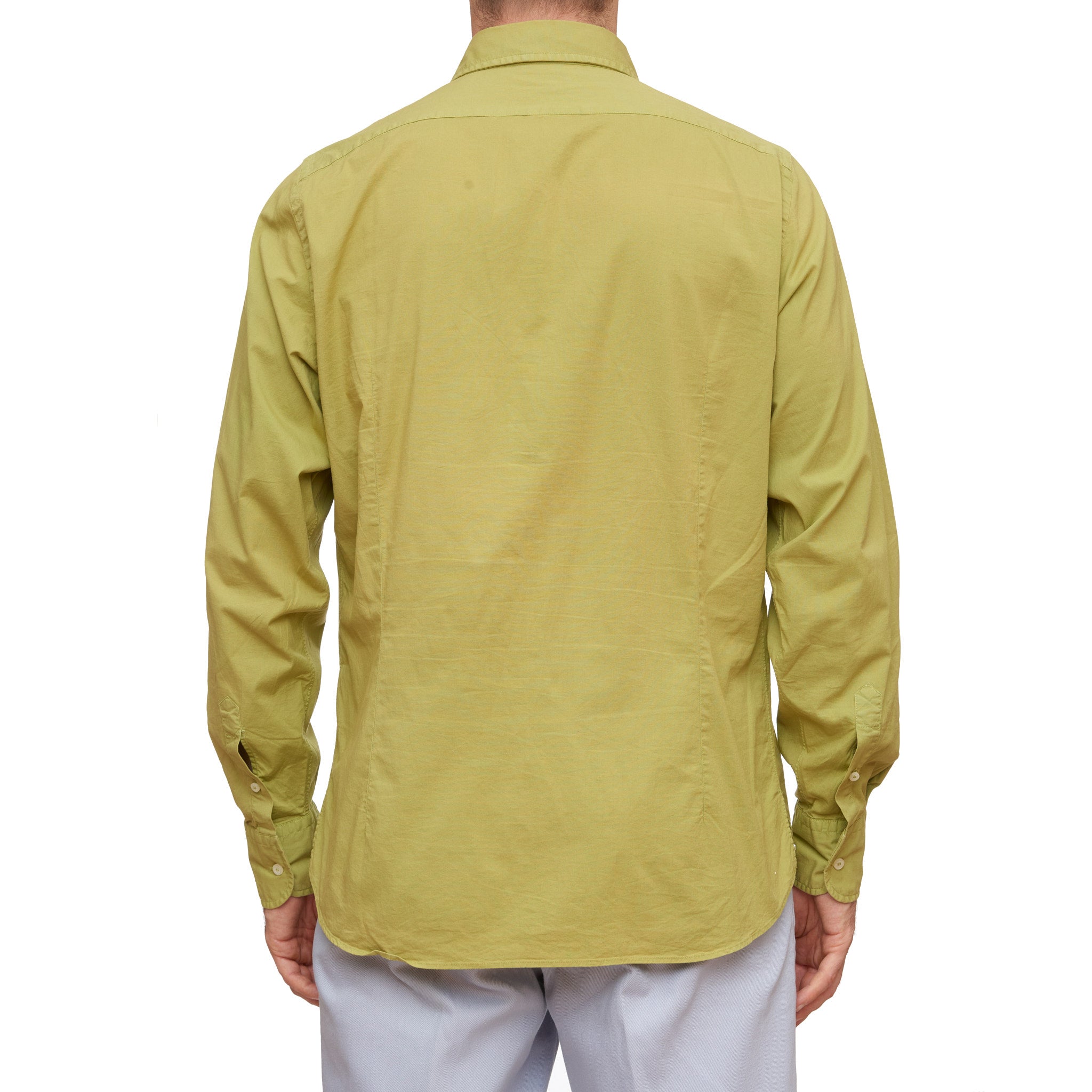 Lapo Elkann's ITALIA INDEPENDENT Olive Cotton Popover Long Sleeve Pullover Shirt XL Slim Fit NEW ITALIA INDEPENDENT