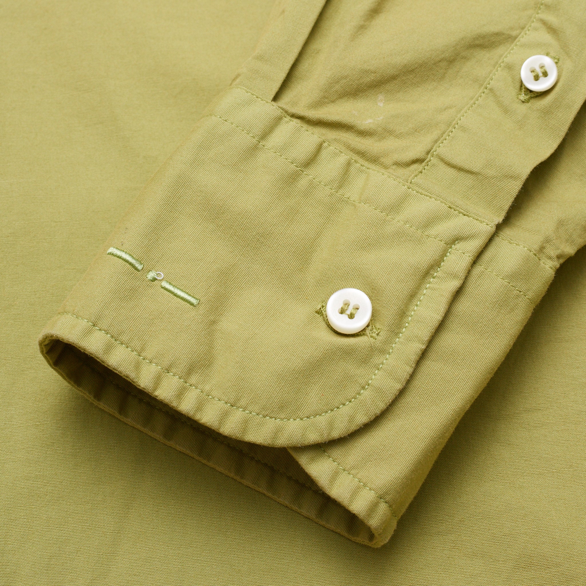 Lapo Elkann's ITALIA INDEPENDENT Olive Cotton Popover Long Sleeve Pullover Shirt XL Slim Fit NEW ITALIA INDEPENDENT