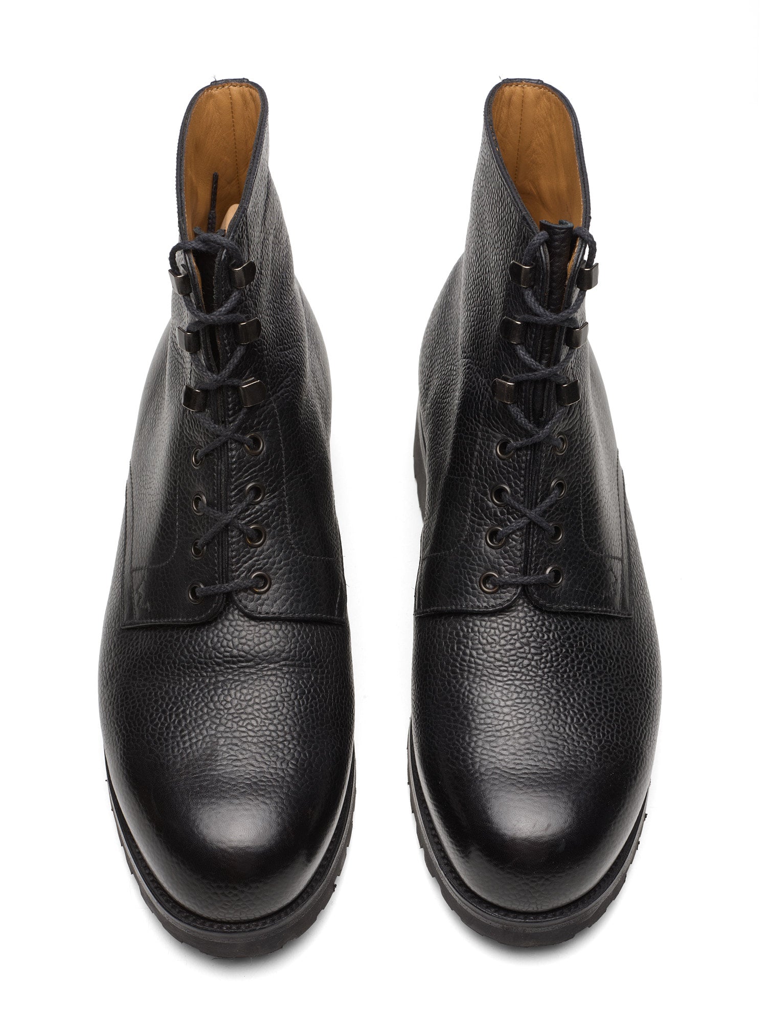 J. M. WESTON "Worker" Black Grained Calfskin Boots 8D US 9