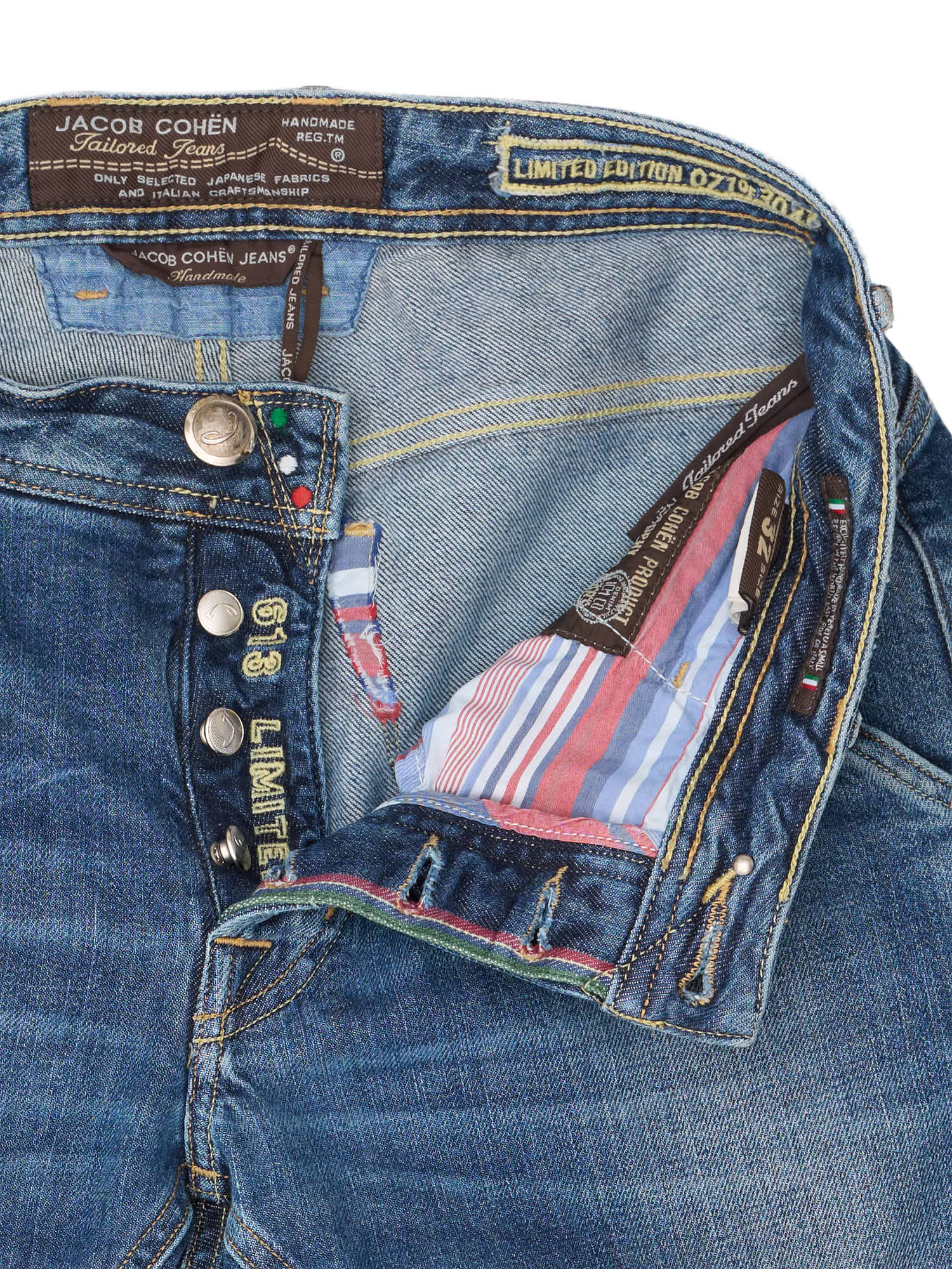 JACOB COHEN 613 Limited Edition 071 of 304 Blue Luxury Denim Jeans US 32