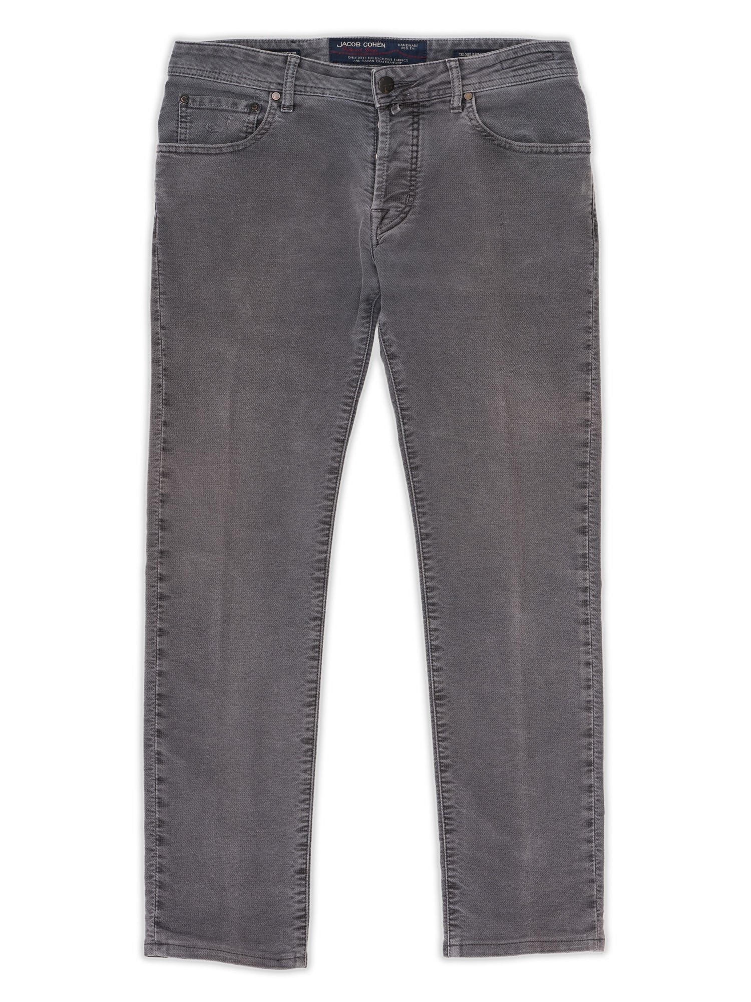 JACOB COHEN 622 Gray Cotton Stretch Tailored Slim Fit Jeans US 32