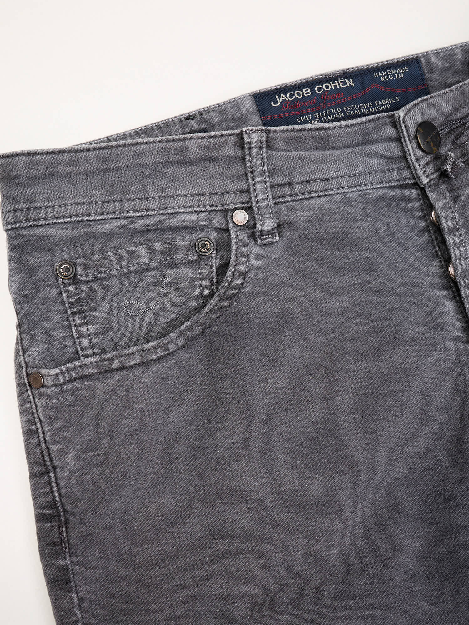 JACOB COHEN 622 Gray Cotton Stretch Tailored Slim Fit Jeans US 32