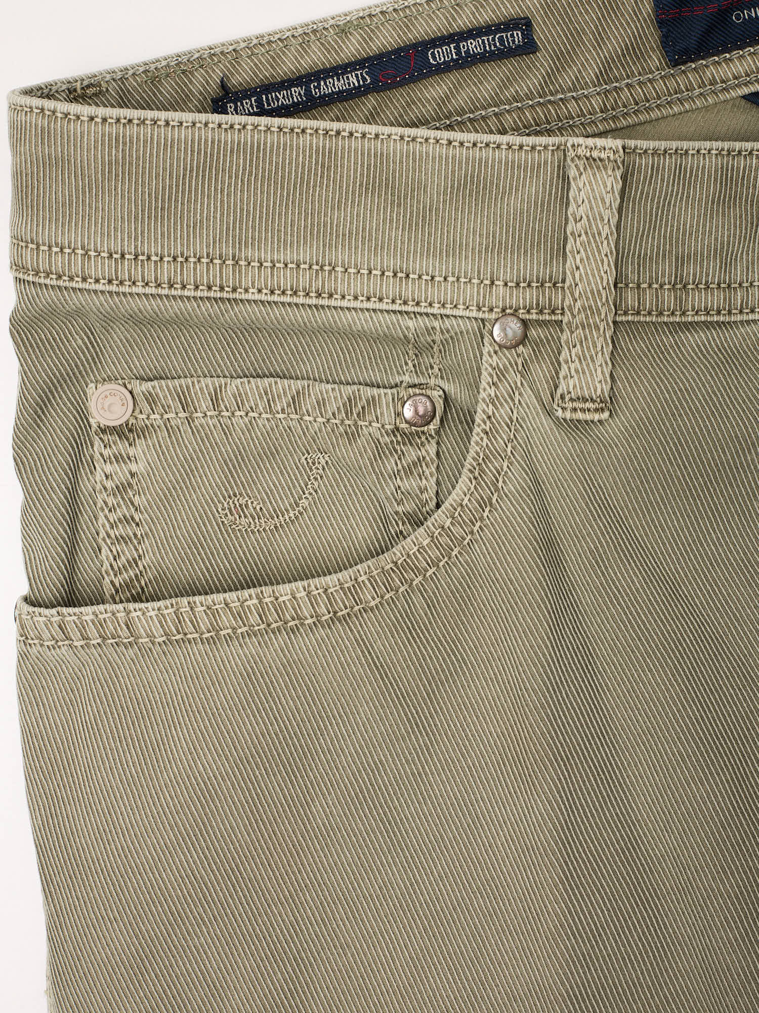 JACOB COHEN 622 Olive Green Cotton Chino Pants US 32