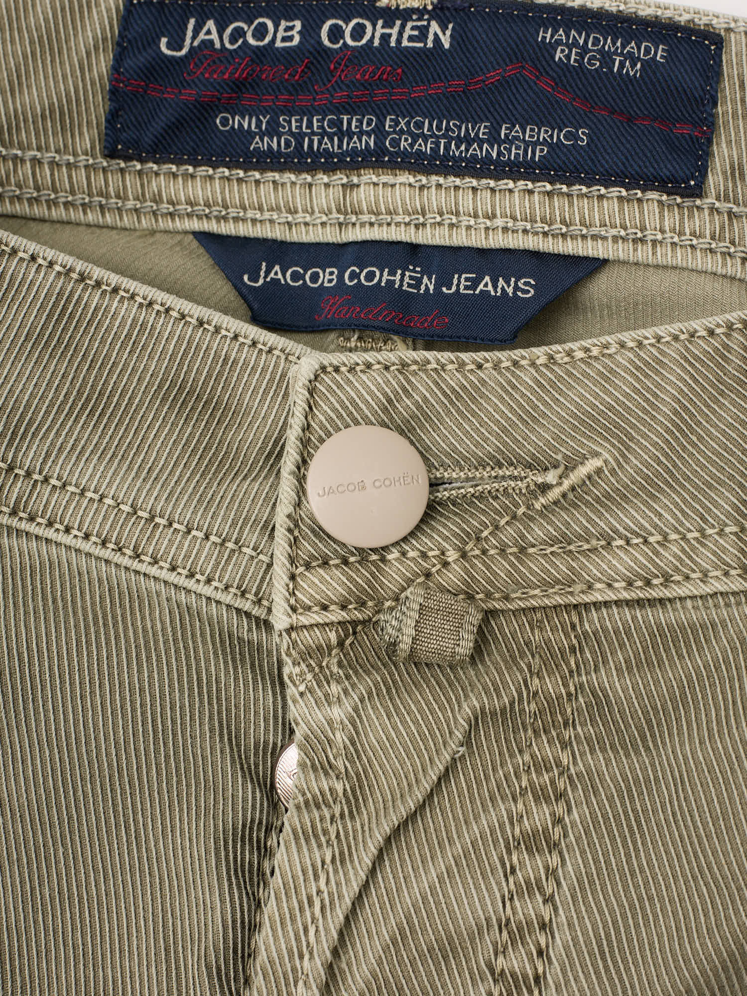 JACOB COHEN 622 Olive Green Cotton Chino Pants US 32