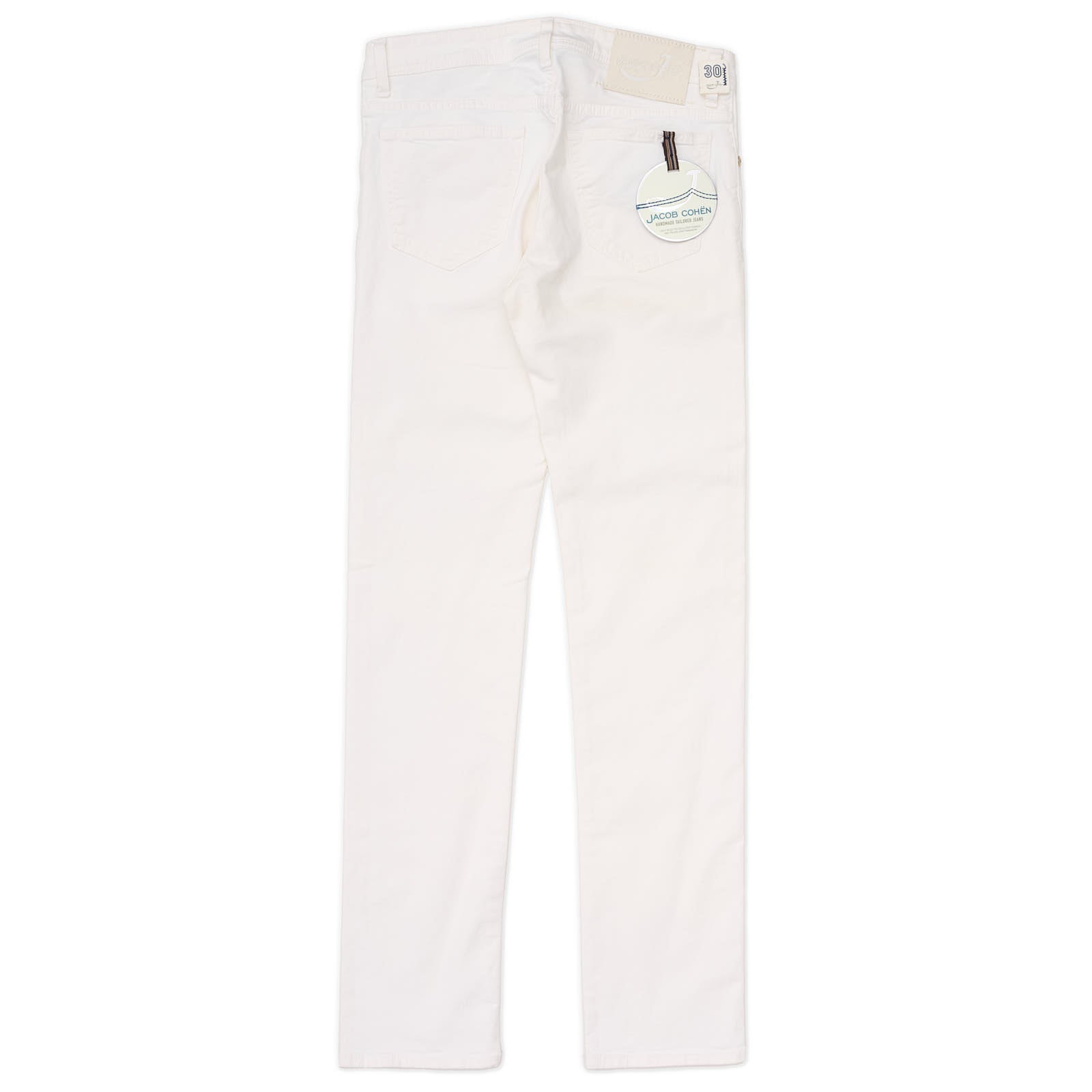 JACOB COHEN 688 Handmade White Stretch Slim Fit Jeans Pants NEW US 30