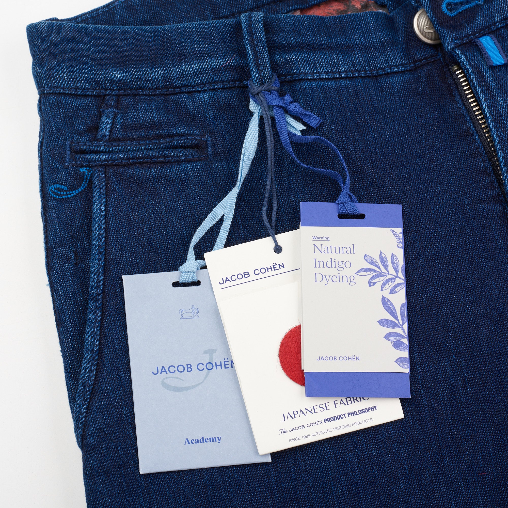 JACOB COHEN Academy Bobby Indigo Blue Denim Slim Fit Jeans NEW US 31 JACOB COHEN