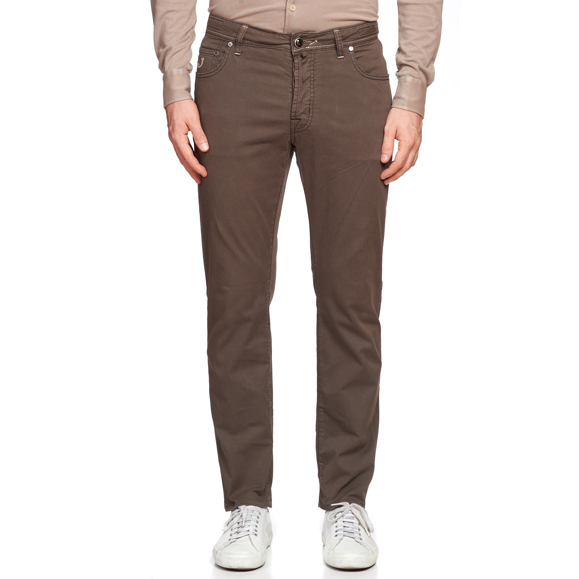 JACOB COHEN J688 Comfort Gray Cotton Gabardine Stretch Slim Fit Jeans Pants US 30 JACOB COHEN