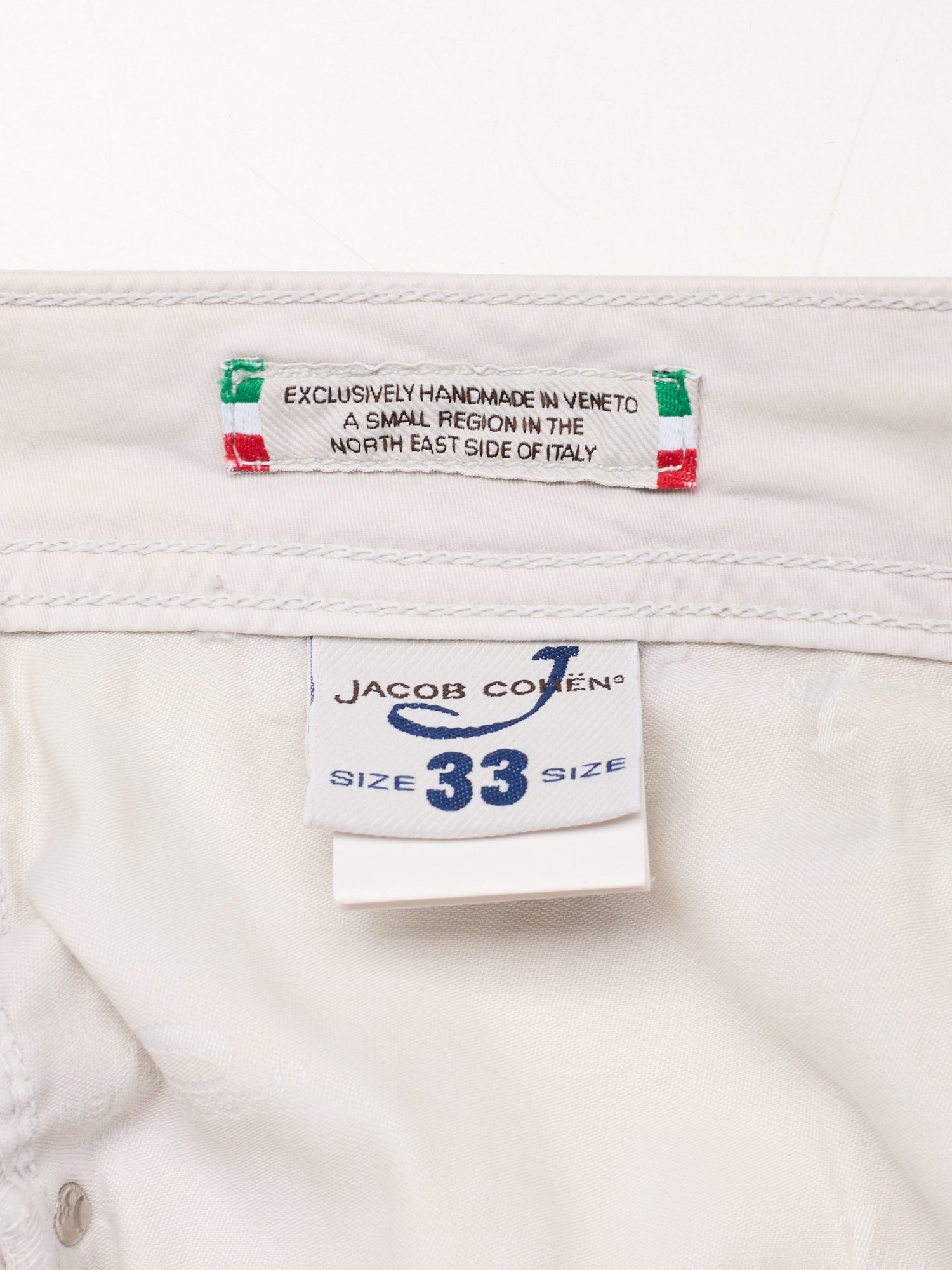 JACOB COHEN Luxury Denim Style 688 Beige Cotton Twill Stretch Jeans Pants US 33