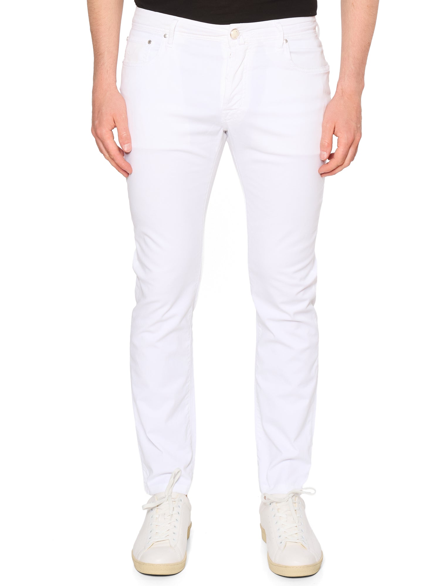 JACOB COHEN Luxury Denim Style 688 White Stretch Jeans Pants US 33 Slim