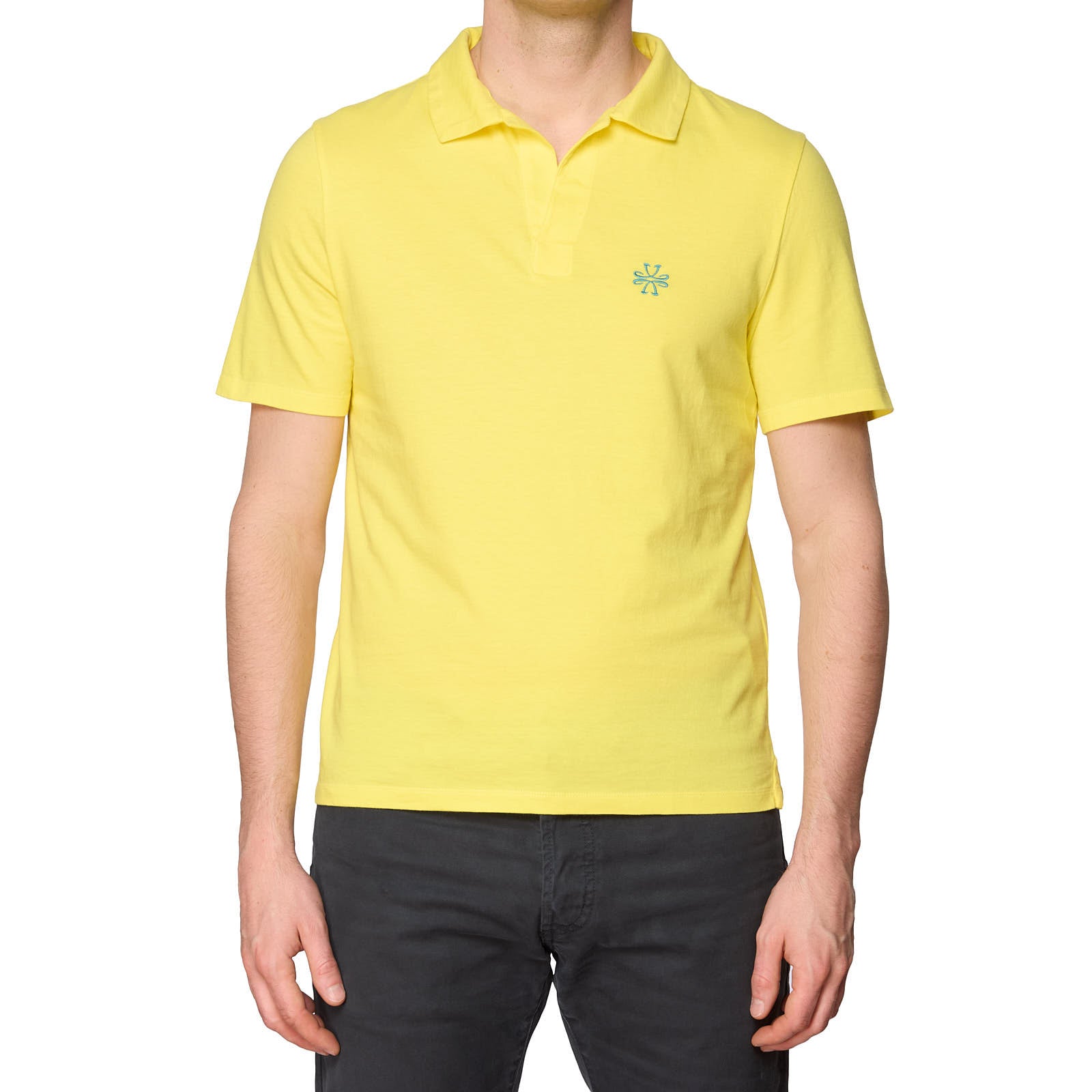 Rare JACOB COHEN Resort Collection Yellow Cotton Polo Shirt NEW S