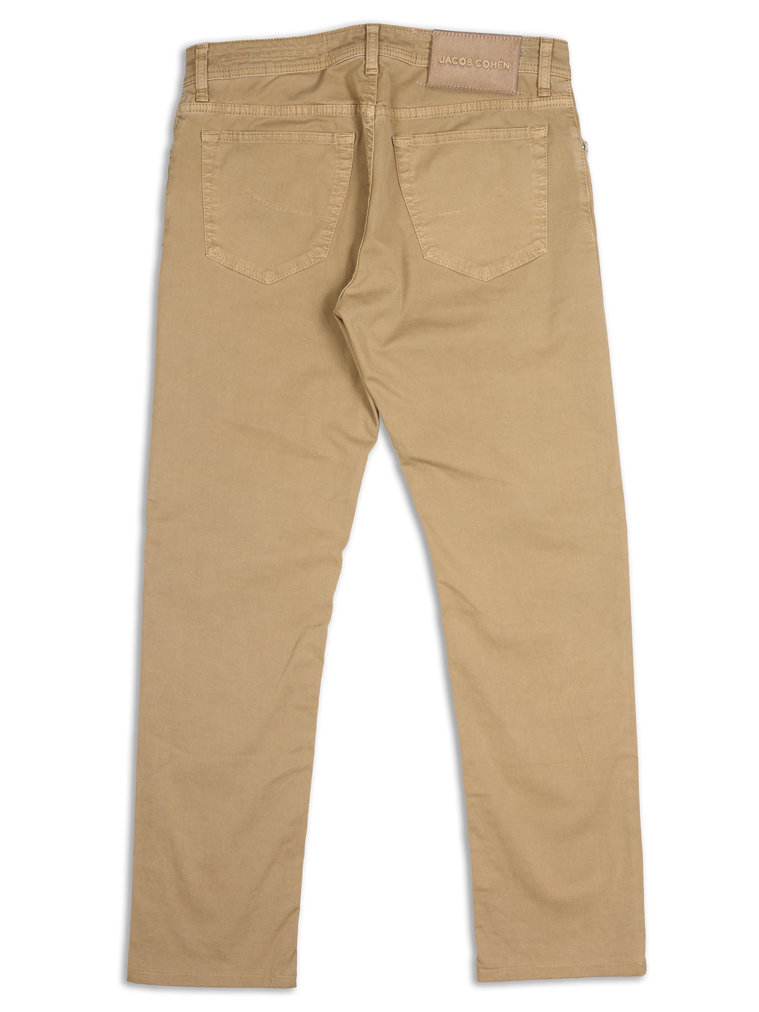 JACOB COHEN "Bard" Tan Cotton Twill Stretch Slim Fit Jeans US 33