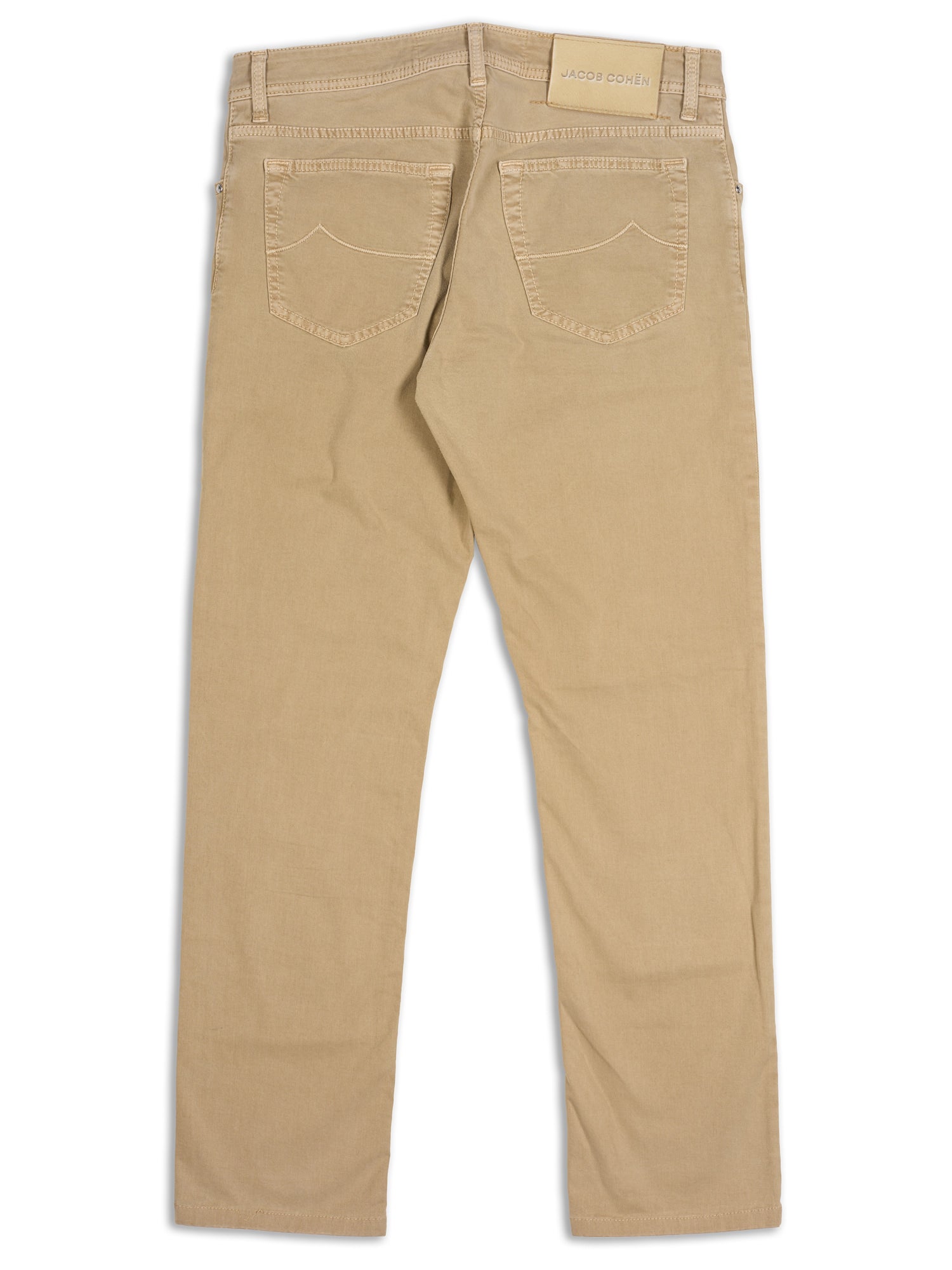 JACOB COHEN "Bard" Beige Twill Cotton Stretch Slim Fit Jeans Pants US 33