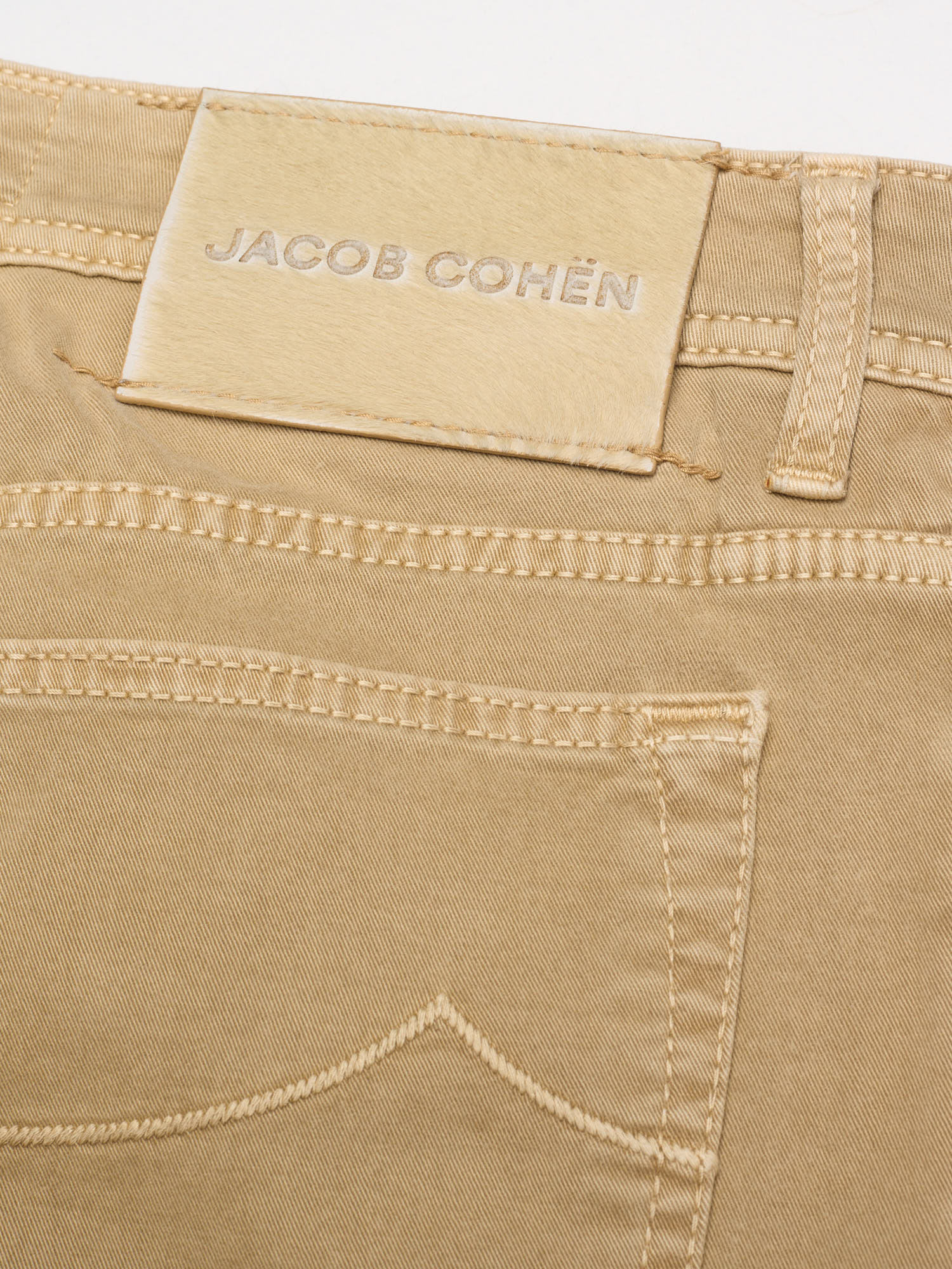 JACOB COHEN "Bard" Tan Twill Cotton Stretch Slim Fit Jeans Pants US 33