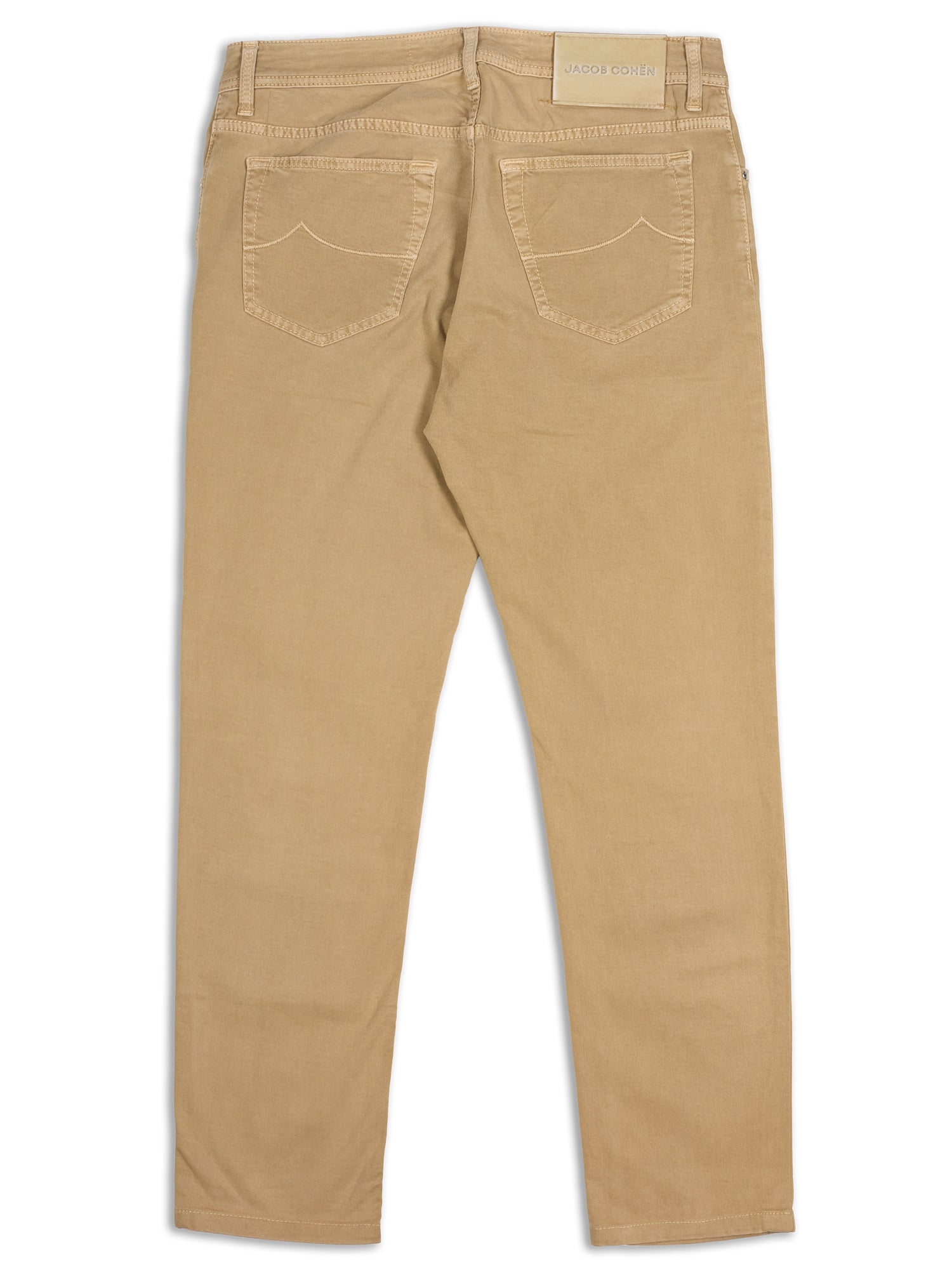 JACOB COHEN "Bard" Tan Twill Cotton Stretch Slim Fit Jeans Pants US 33