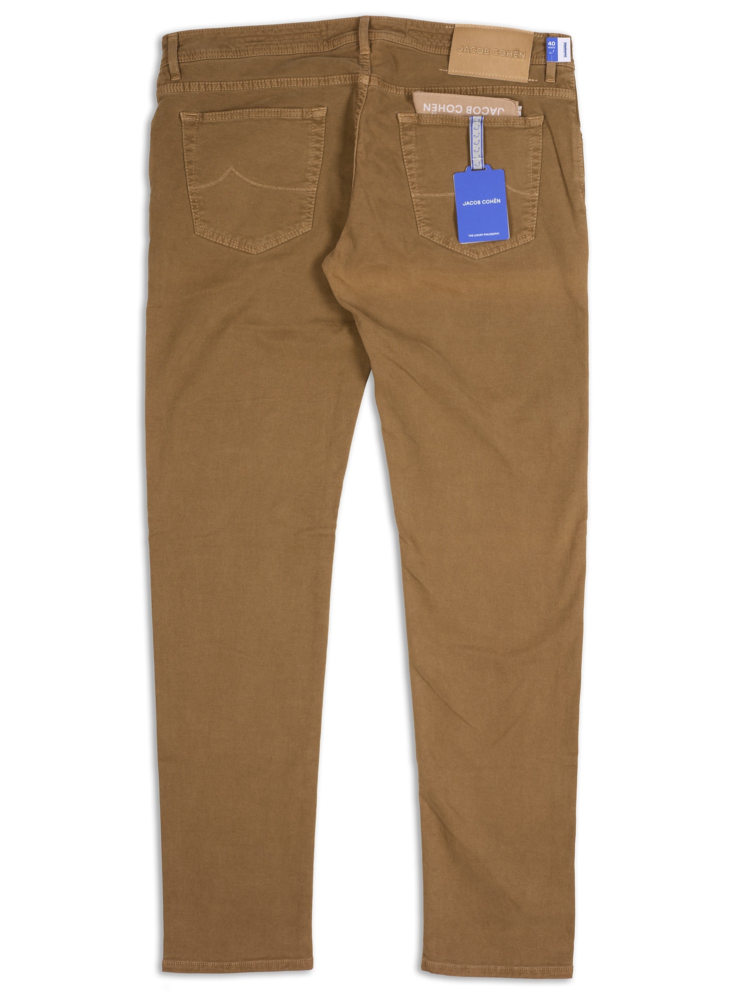 JACOB COHEN "NICK" Beige Luxury Stretch Denim Jeans NEW US 40