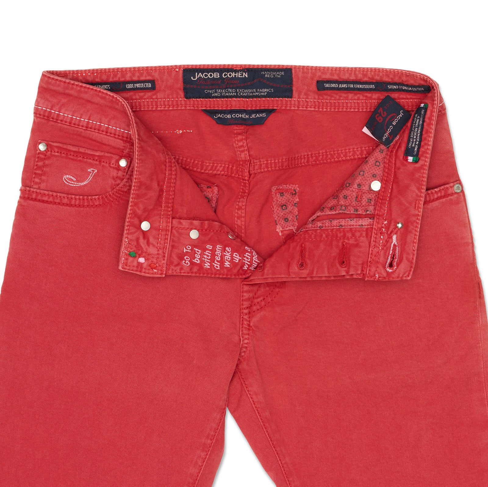 JACOB COHEN "TYPE 688. C" Red Second Premium Ed Jeans NEW US 29